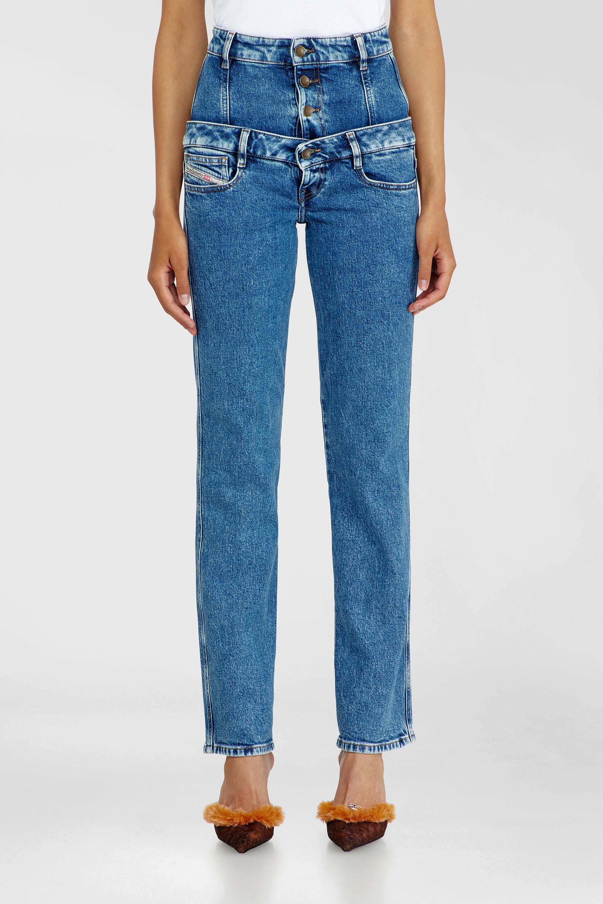 Diesel - Damen Slim Jeans D-Fynora 007EU, Mittelblau - 2