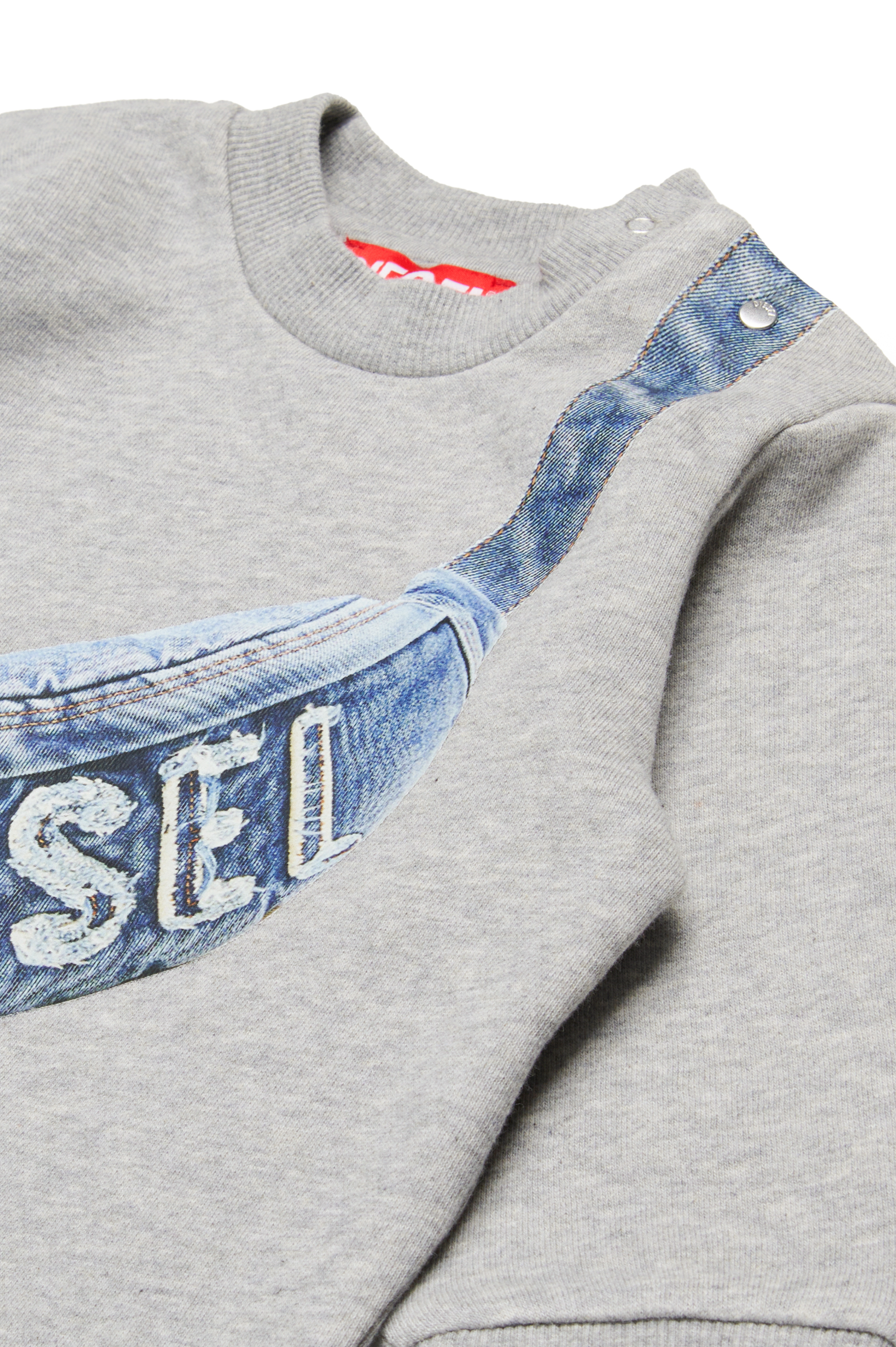 Diesel - SGIBBIB, Herren Sweatshirt mit Taschen-Print in Grau - 3