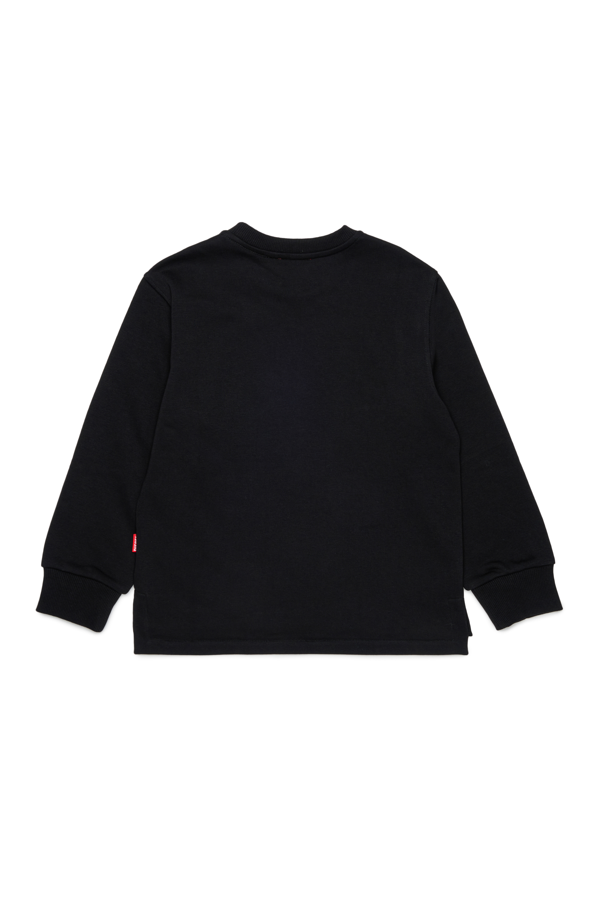 Diesel - SRES OVER, Herren Sweatshirt mit abgeschnittenem Logo-Print in Schwarz - 2