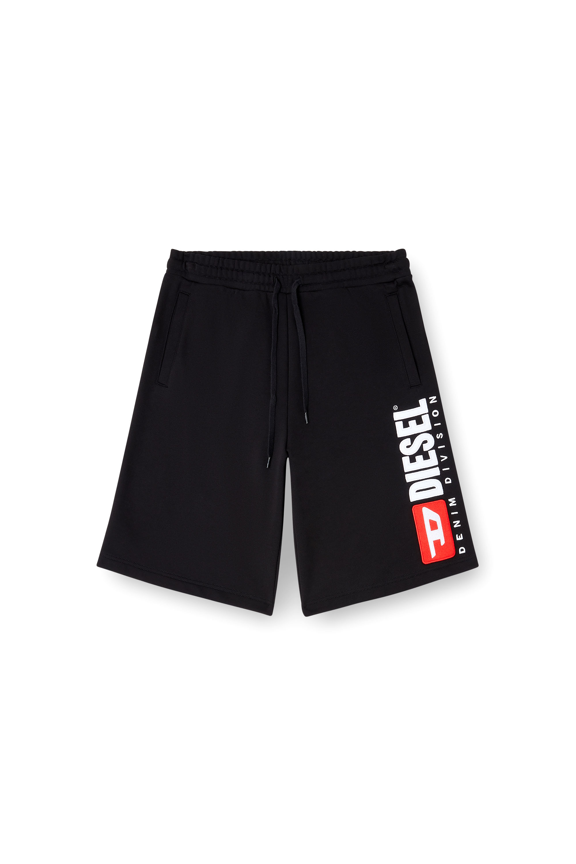 Diesel - P-CROW-DIV, Man's Fleece shorts with maxi logo patch in null - 3