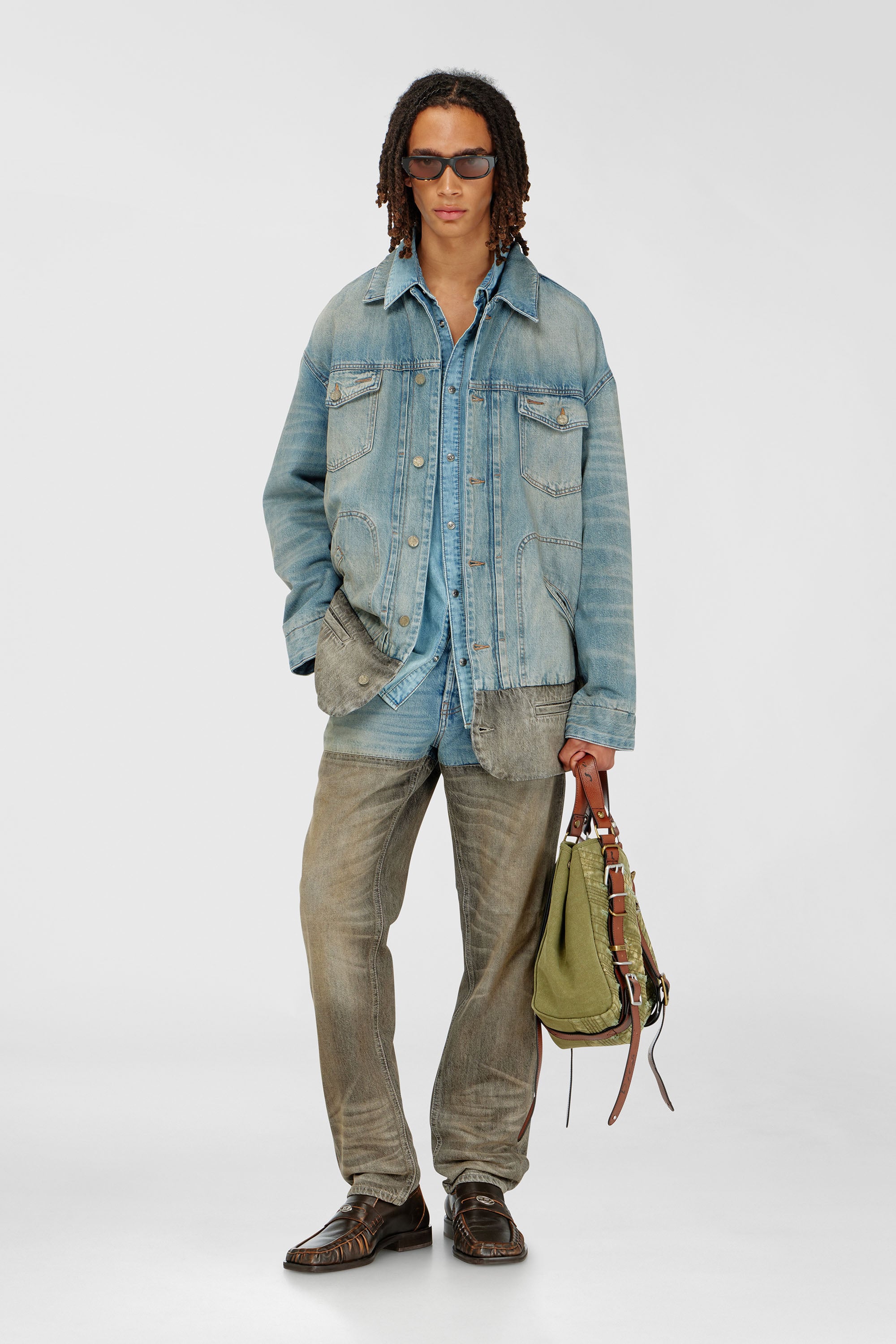 Diesel - D-ARI-S, Herren Jeansjacke mit in Blau/Grau - 2