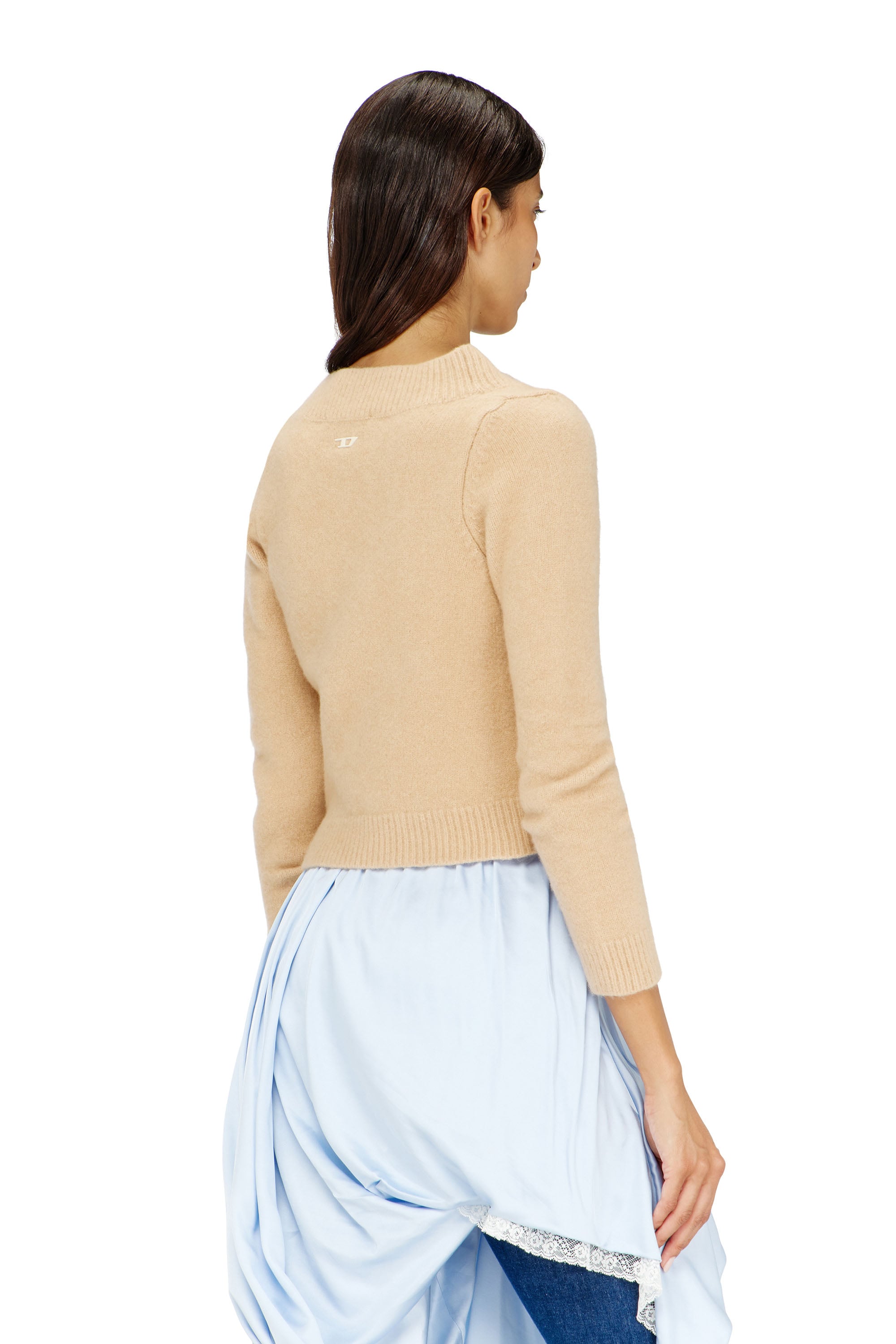 Diesel - M-AVA, Damen Kurz geschnittener Cardigan aus gekochtem, geknittertem Strick in null - 3