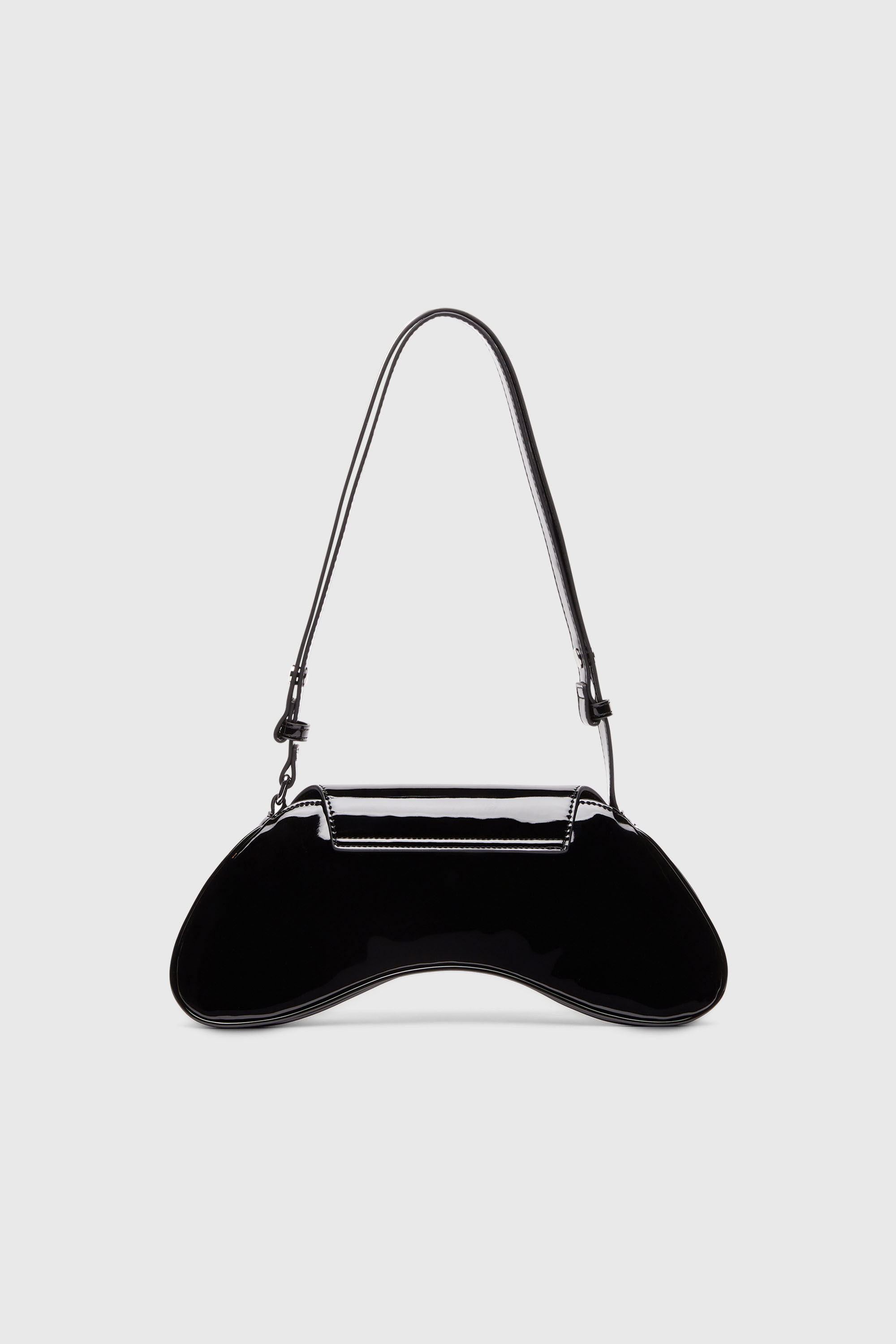 Diesel - PLAY CROSSBODY, Damen Play-Gl&auml;nzende Crossbody-Tasche in Schwarz - 3