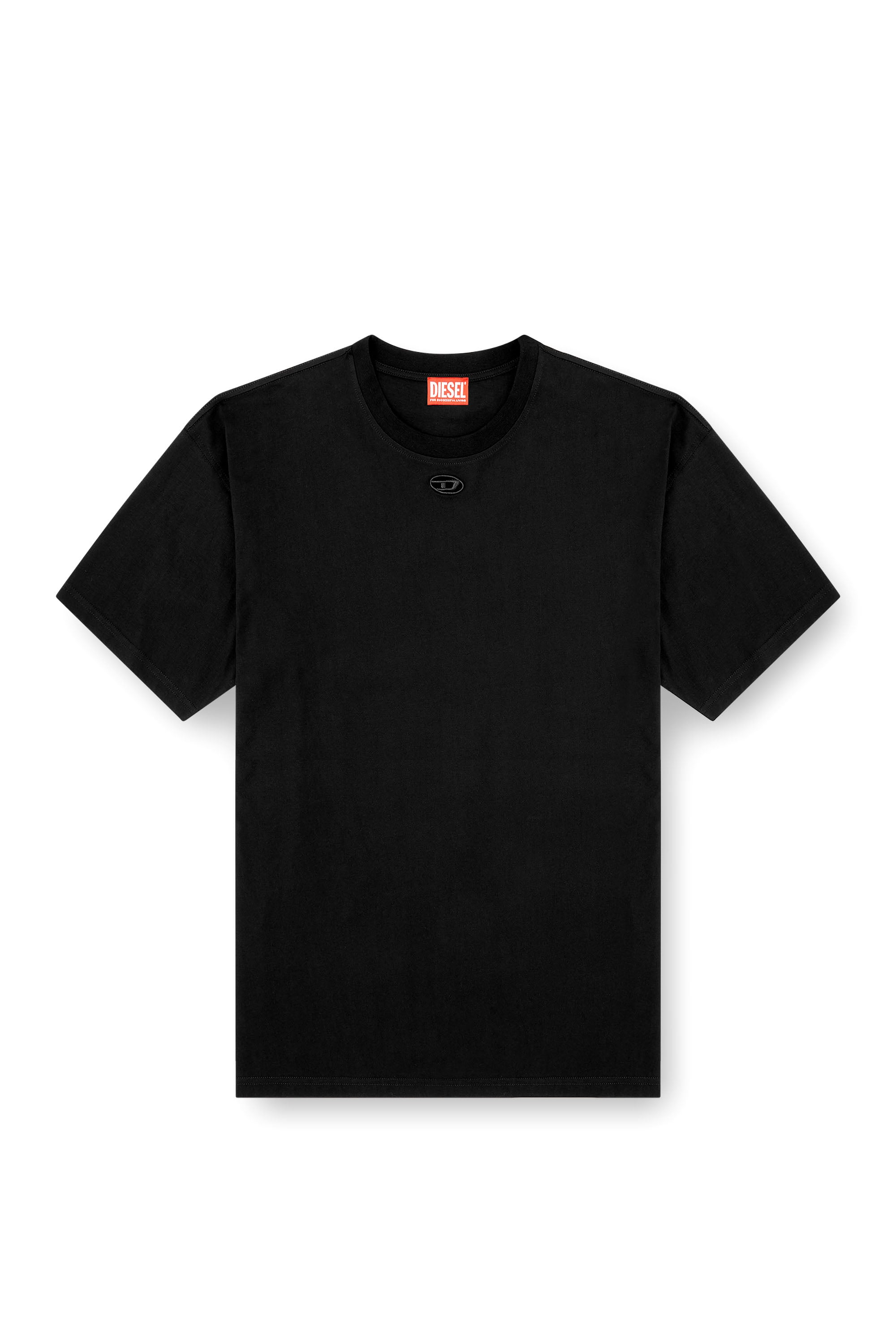 Diesel - T-BOXT-DCO, Herren Locker geschnittenes Baumwoll-T-Shirt mit Oval D Stickerei in Schwarz - 3
