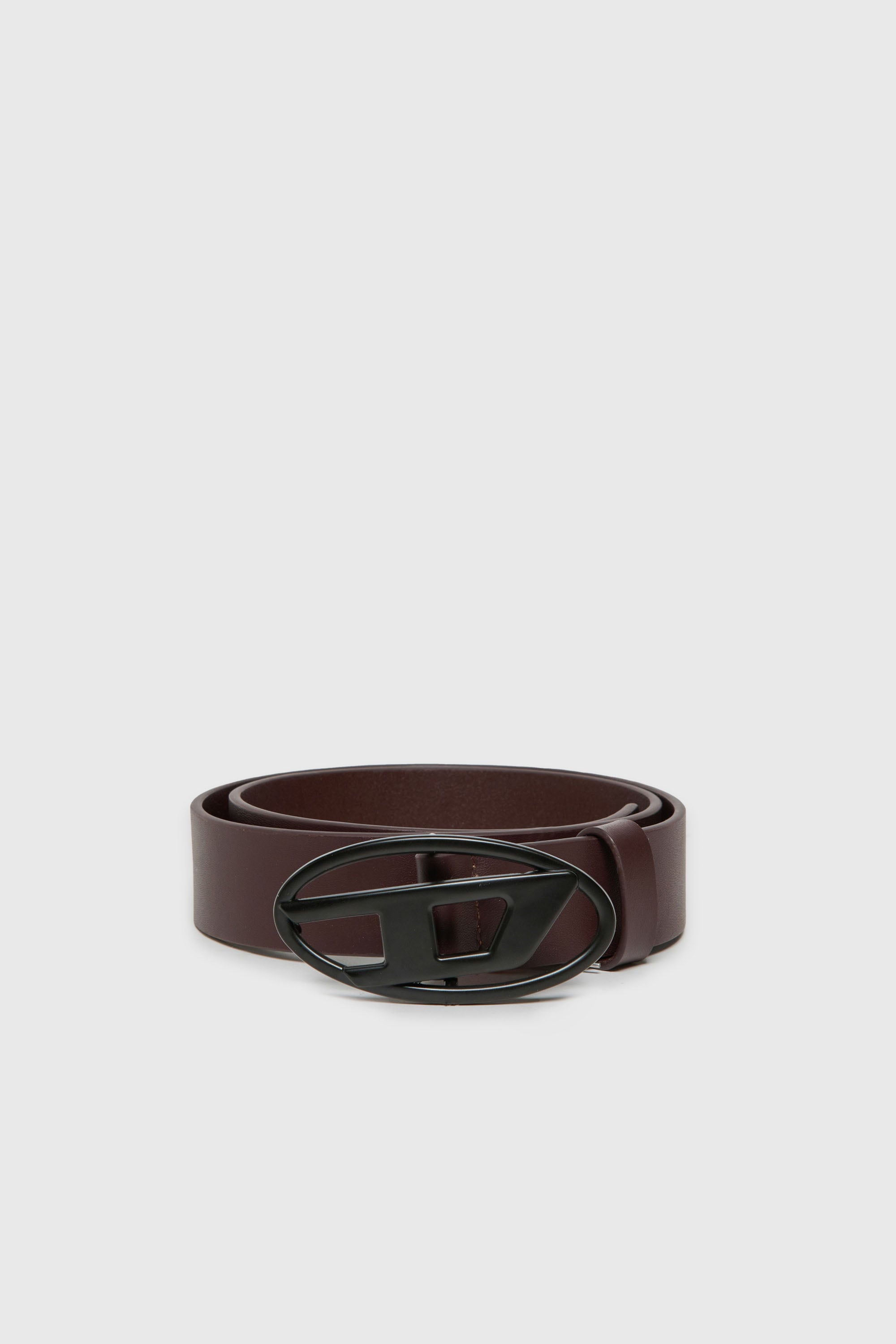 Diesel - B1DRN, Unisex 3 cm breiter Lederg&uuml;rtel mit ovaler D-Schnalle in Braun - 1