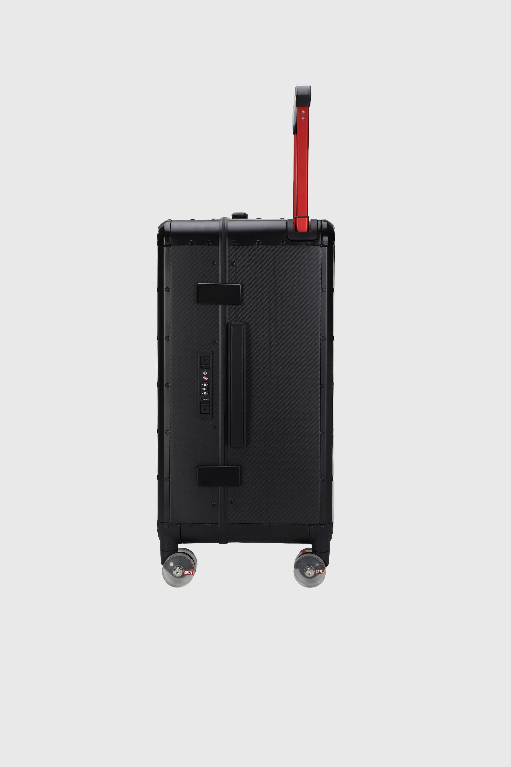 Diesel - DSL CARBON FIBER TROLLEY-BLACK- DSL001, Unisex Koffer aus Kohlefaser Gr&ouml;&szlig;e M in Schwarz - 4