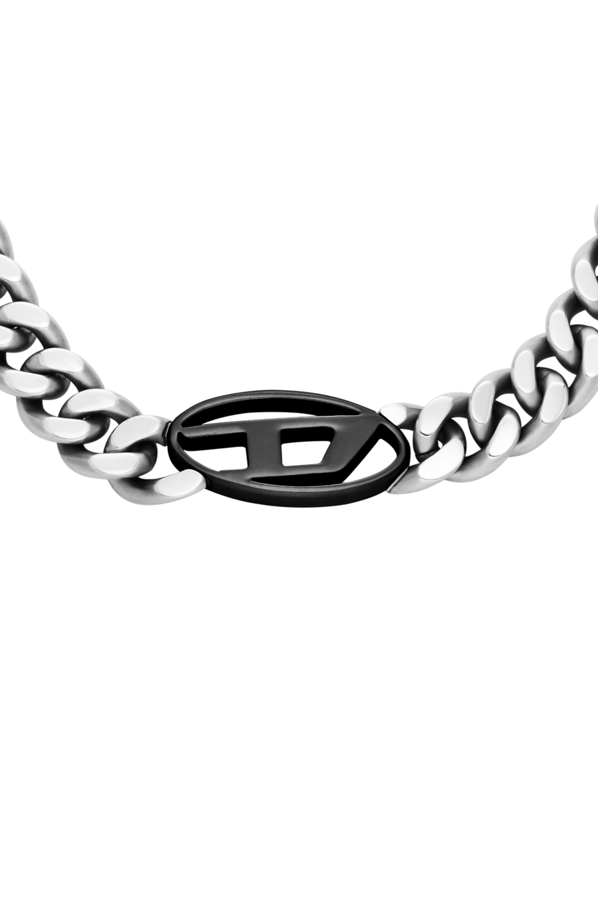 Diesel - DX1635931 JEWELLERY, Unisex Halskette aus zweifarbigem Edelstahl in Silber/Schwarz - 2