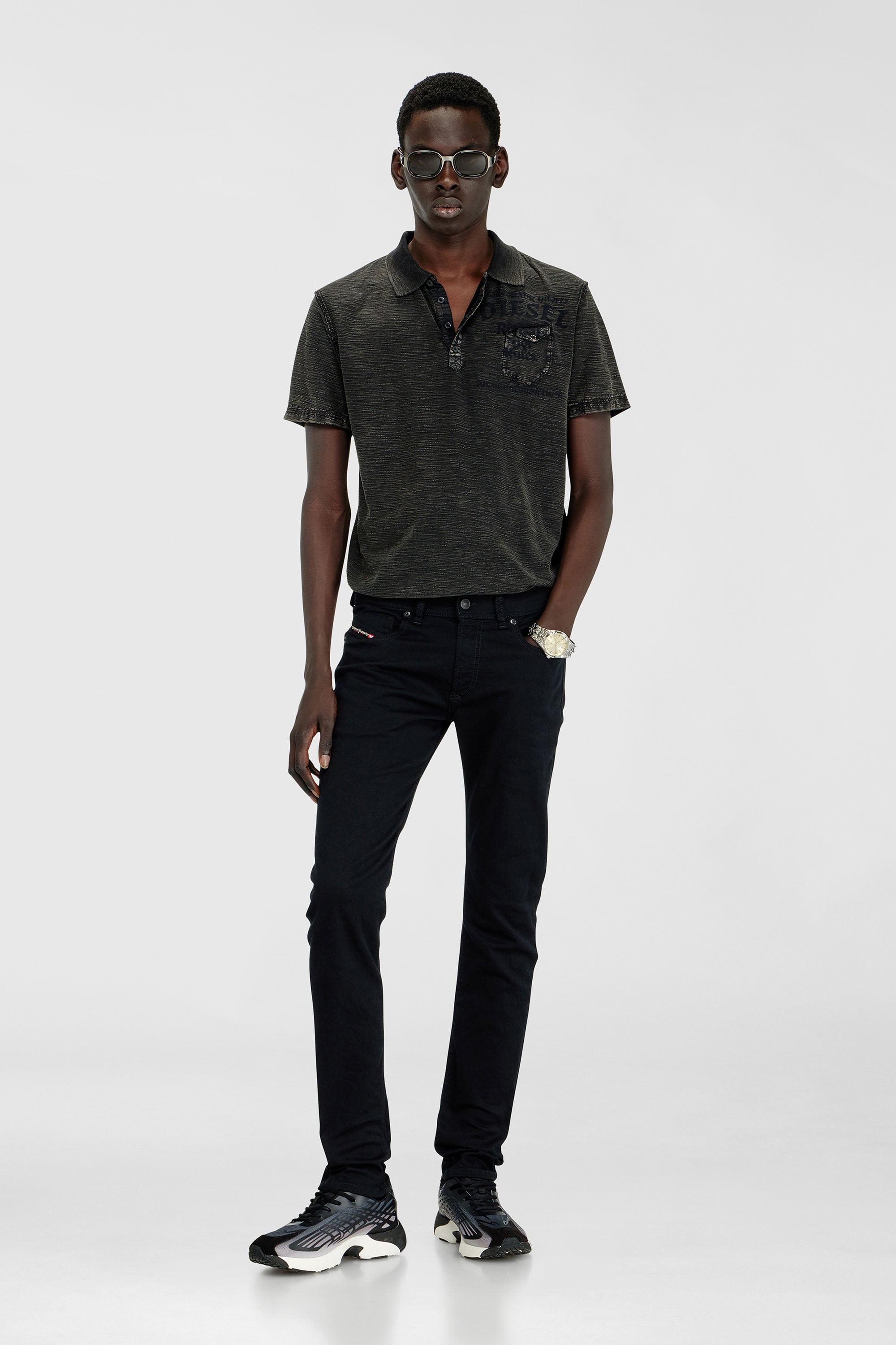 Diesel - Herren Skinny Jeans 1979 Sleenker 09C51, Schwarz/Dunkelgrau - 1