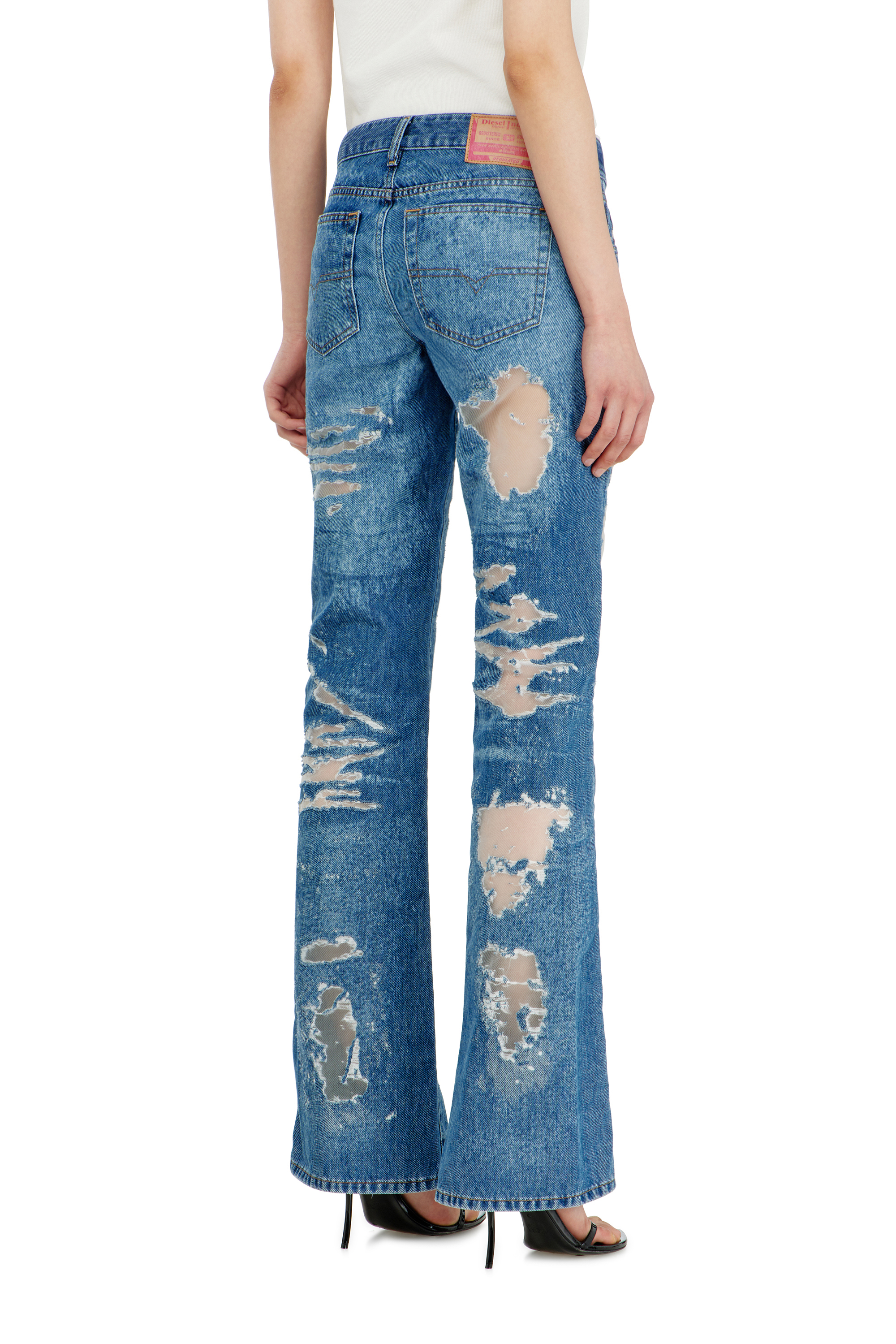 Diesel - Damen Bootcut Jeans 1969 D-Ebbey 068ZH, Mittelblau - 3