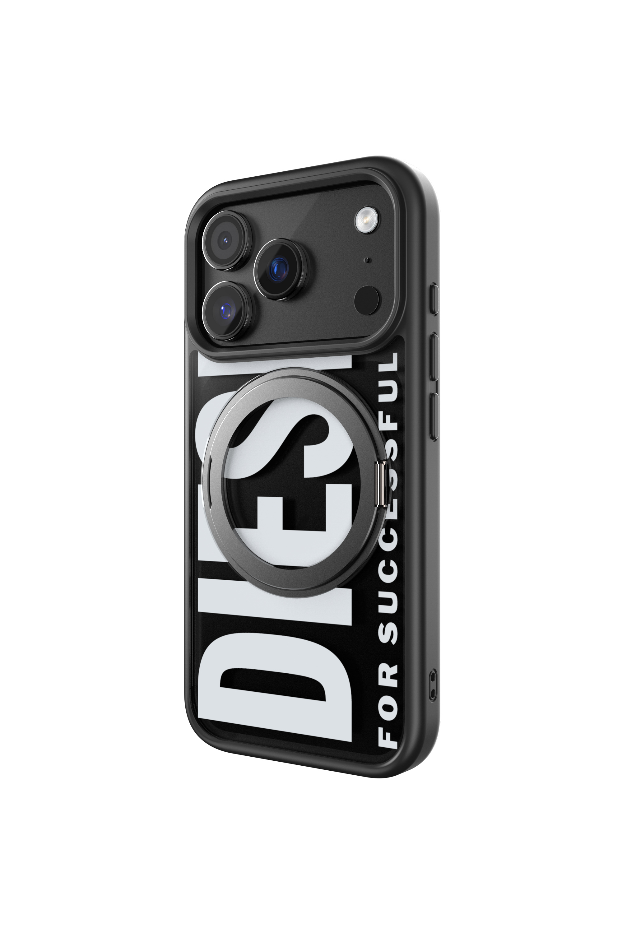 Diesel - 60405 RING STAND CASE, Unisex Ringstand-Magsafe Case für iPhone 17 Pro in Schwarz - 4
