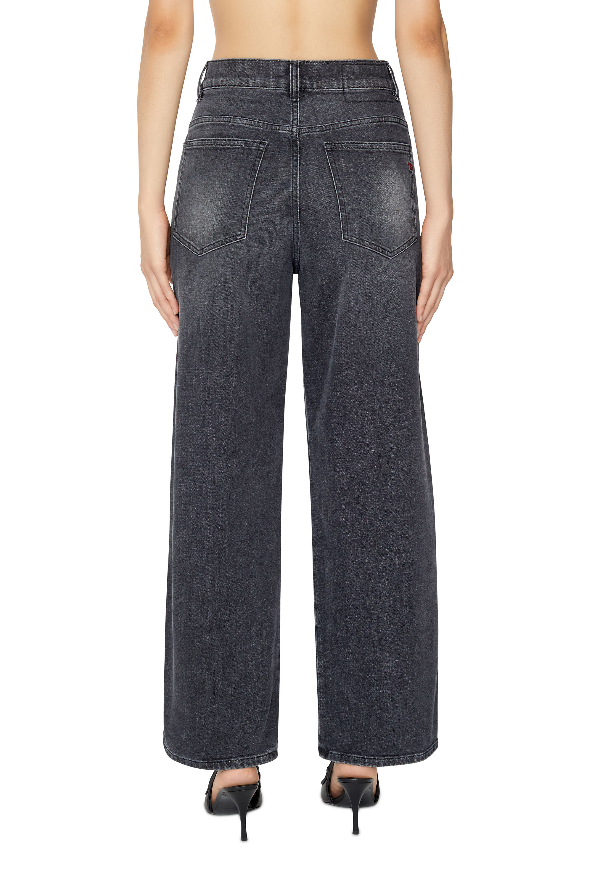 Diesel - 2000 WIDEE 09E35 Bootcut and Flare Jeans, Schwarz/Dunkelgrau - Image 2