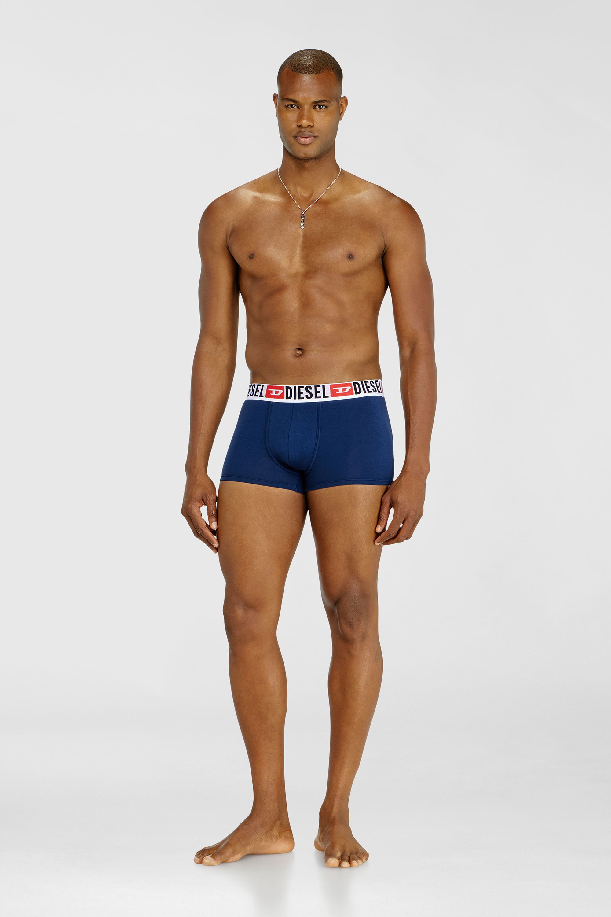 Diesel - UMBX-DAMIENTHREEPACK, Herren Retropants im Dreierpack mit umlaufendem Logo am Bund in Blau/Schwarz - 2
