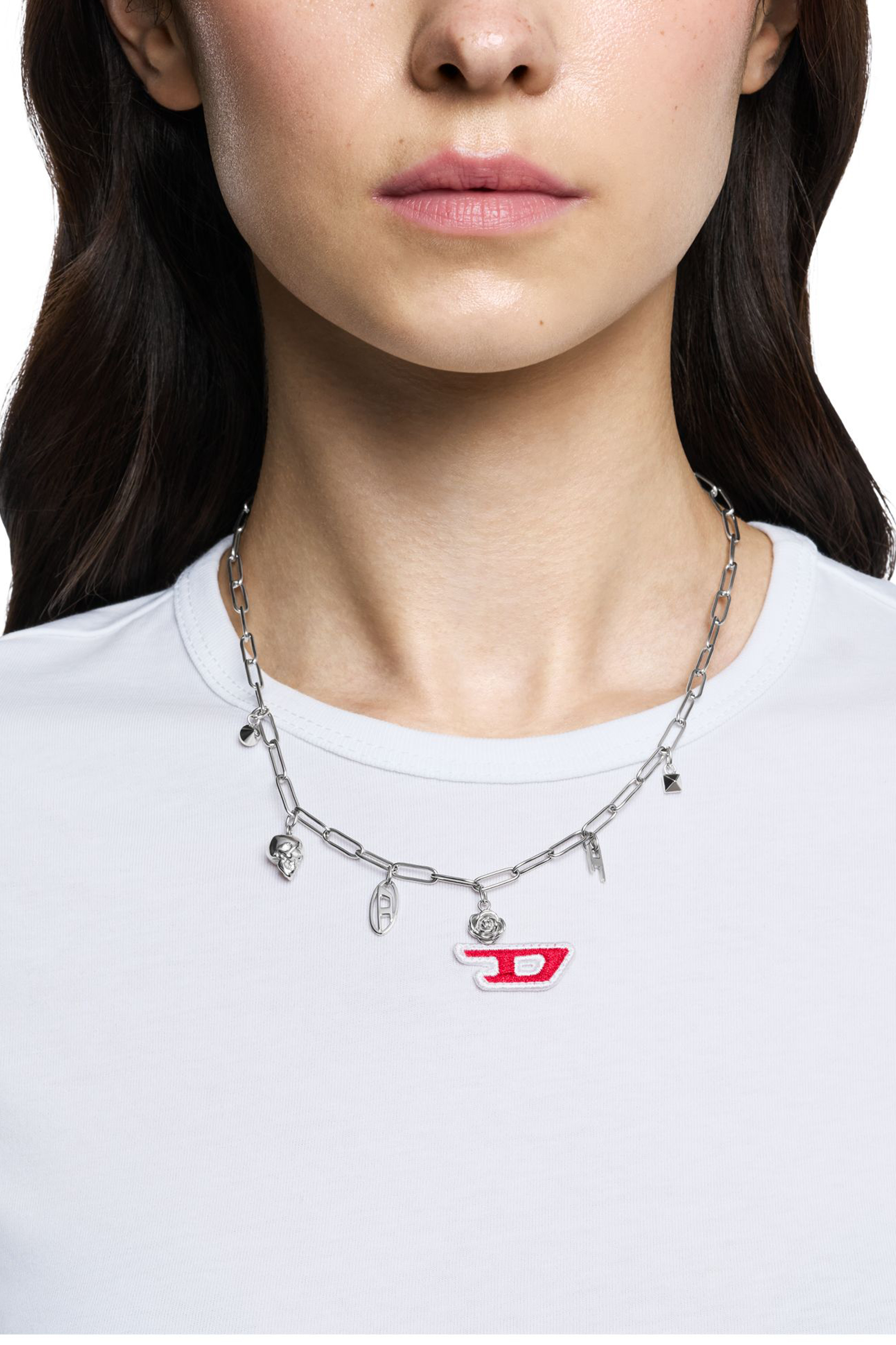 Diesel - DX1605040, Unisex Charm-Halskette aus Edelstahl in Silber - 3