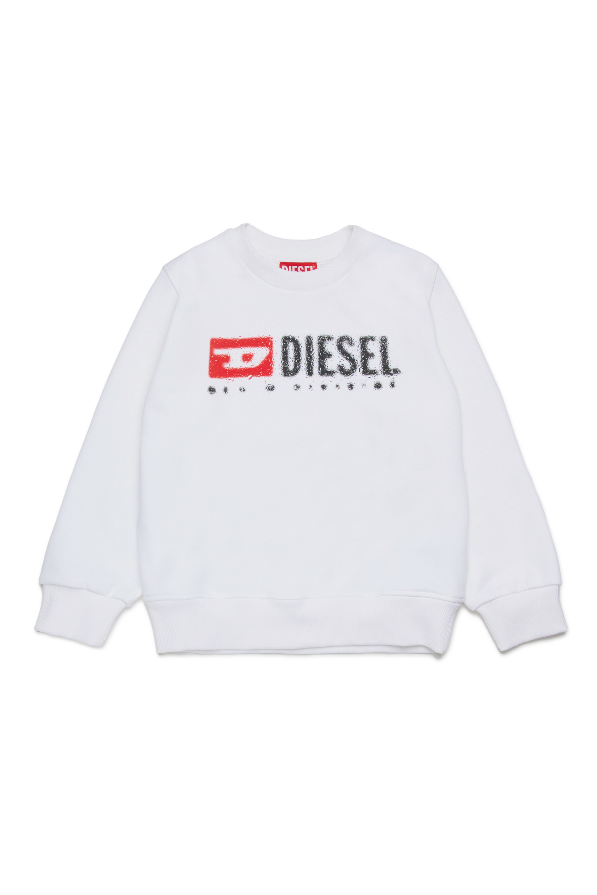 Diesel - SDROPS OVER, Herren Baumwoll-Sweatshirt mit Logo in Weiß - 1