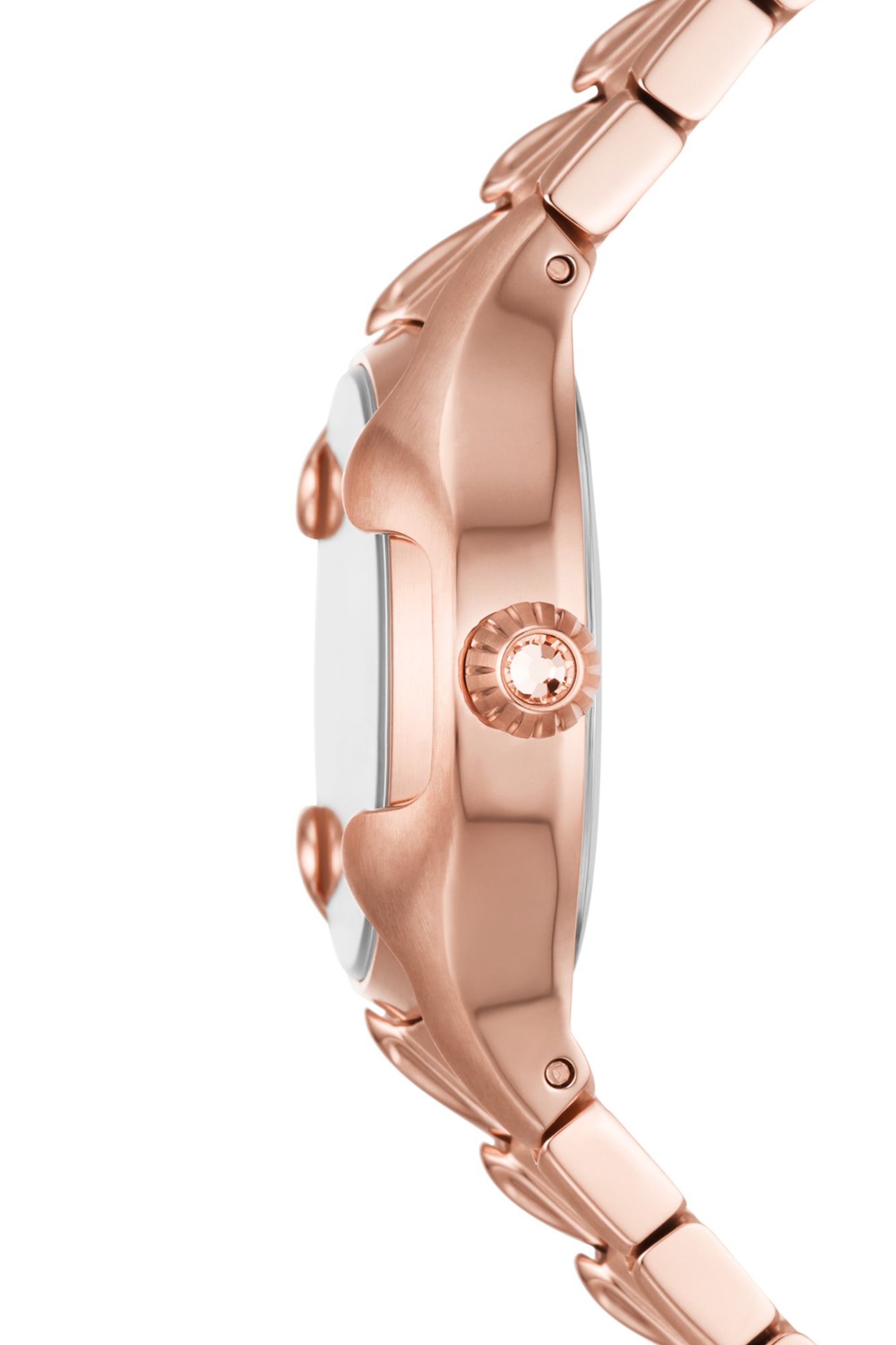 Diesel - DZ5604, Damen Vert Armbanduhr aus roségoldenem Edelstahl mit drei Zeigern in Rosa - Image 3