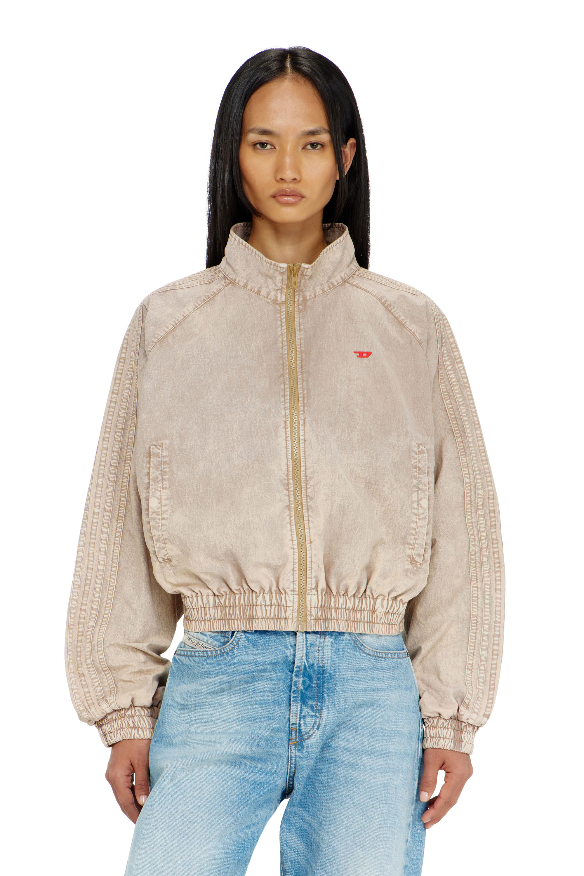 Diesel - G-ARDEN, Damen Windjacke aus behandeltem Taslan in Beige - 1