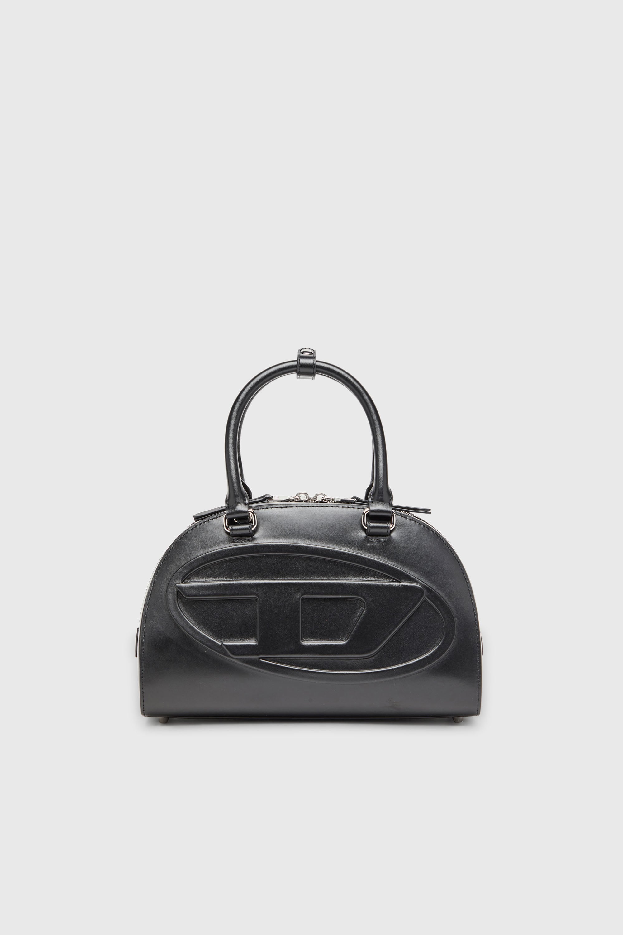 Diesel - 1DR DOME TOP HANDLE, Damen 1DR Dome-Bowling-Tasche aus Leder in Schwarz - 1