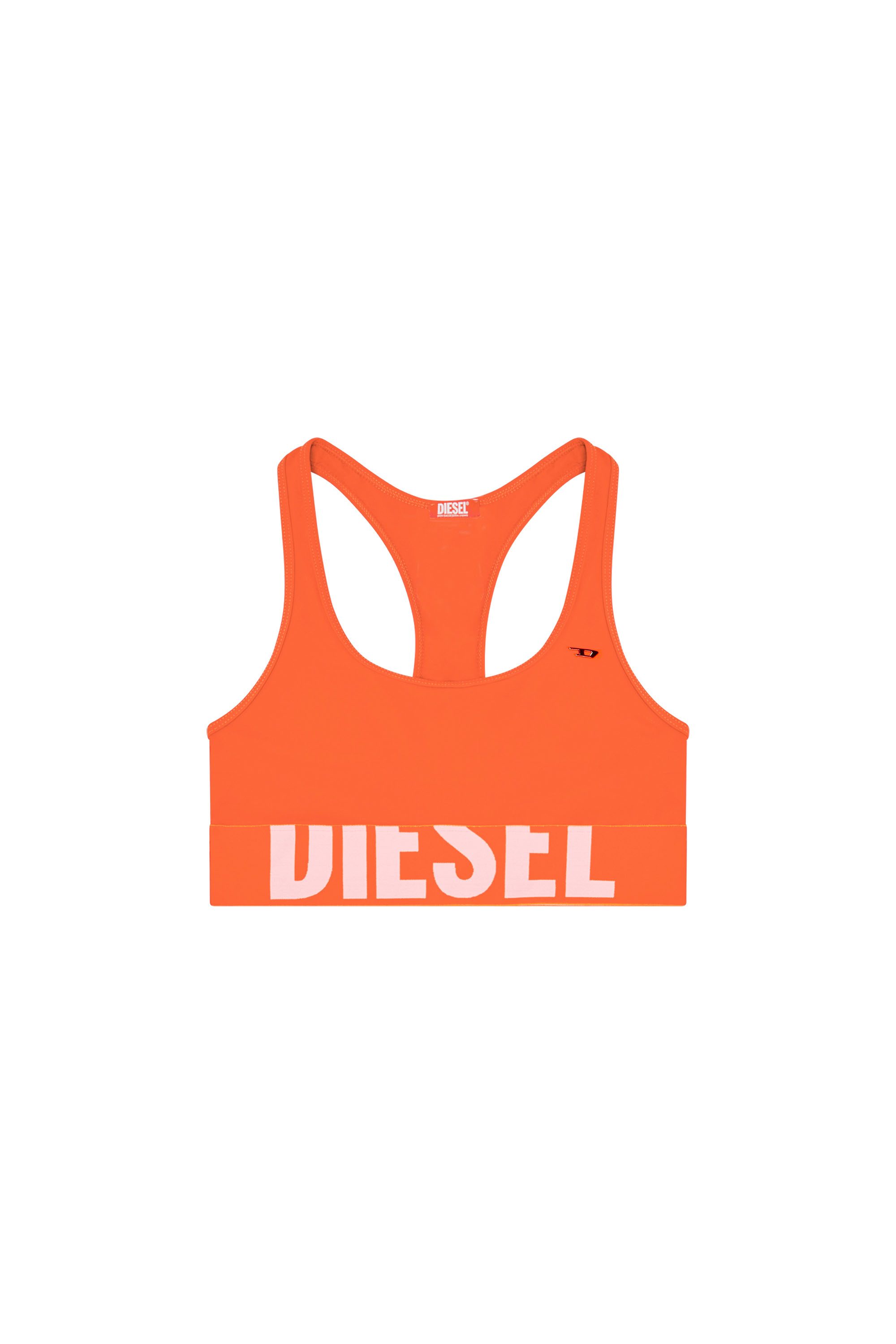 Diesel - RACE-BRALETTE-XL-D-POP, Damen Bikini-Top mit abgeschnittenem Logo in Orange - 4