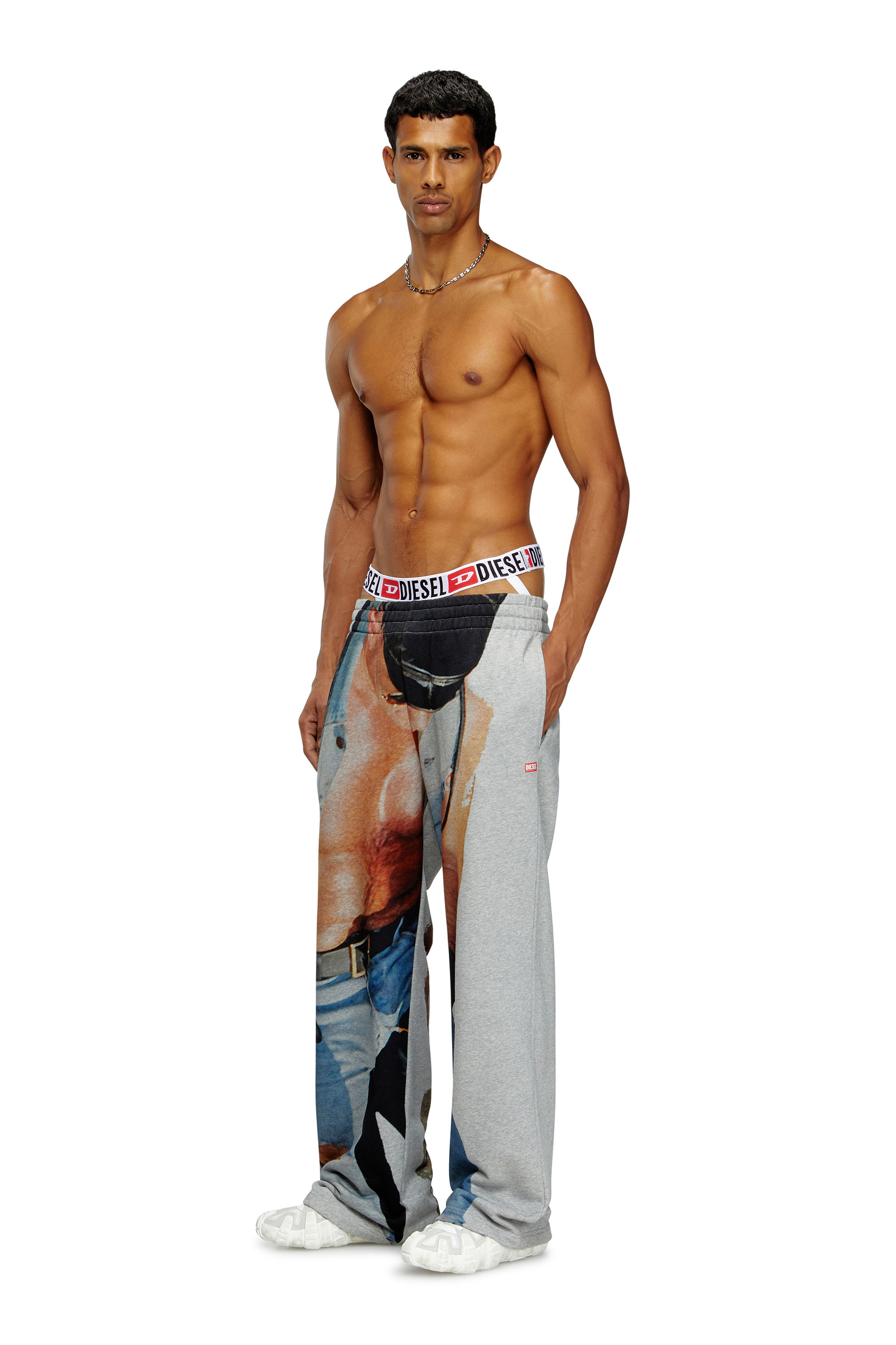 Diesel - PR-UMBR-JOCKY, Herren Jockstrap mit Grafik-Print in Weiß - 2