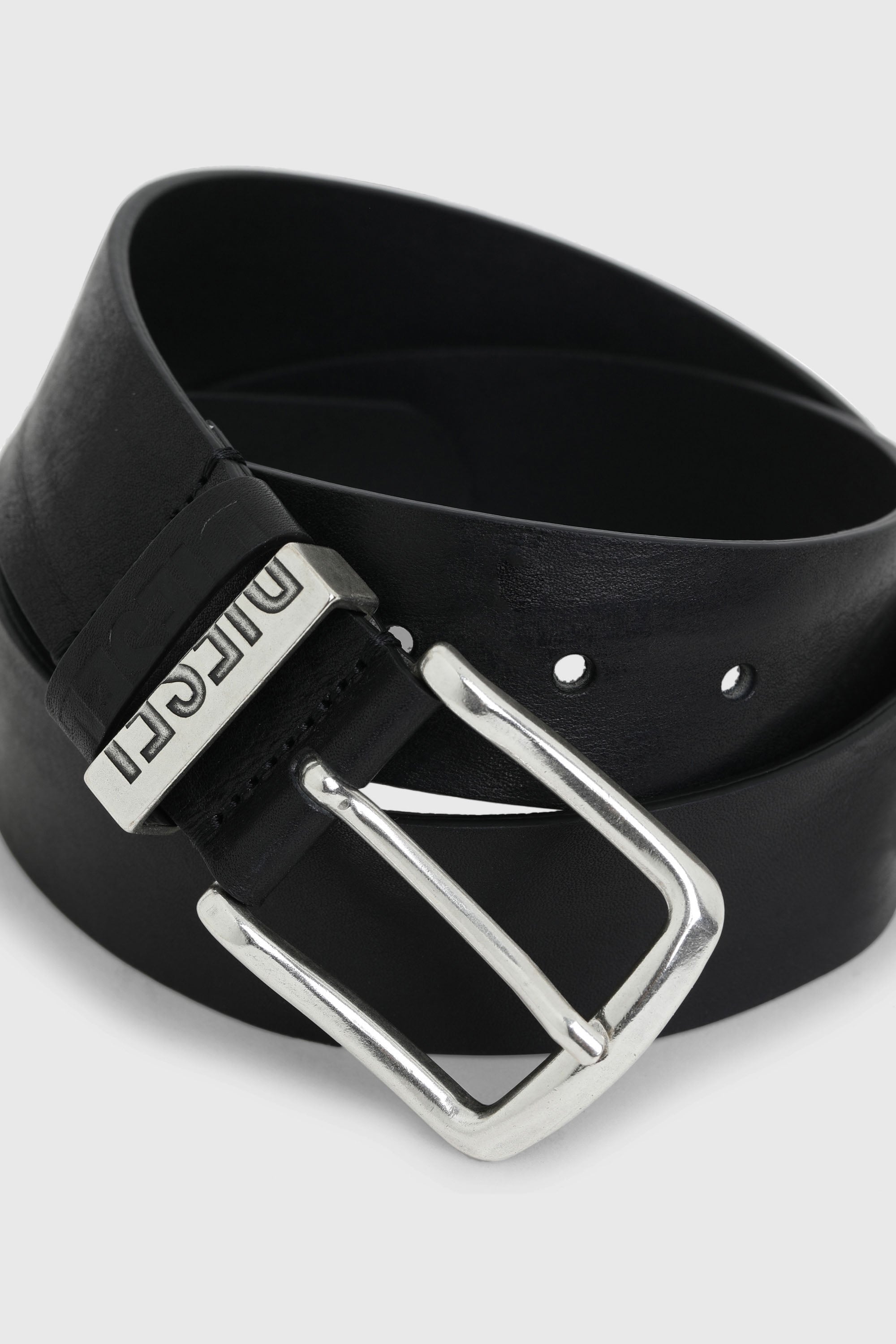 Diesel - B-VISIBLE, Herren 3.9cm G&uuml;rtel mit Kontrastschlaufen in Schwarz - 2