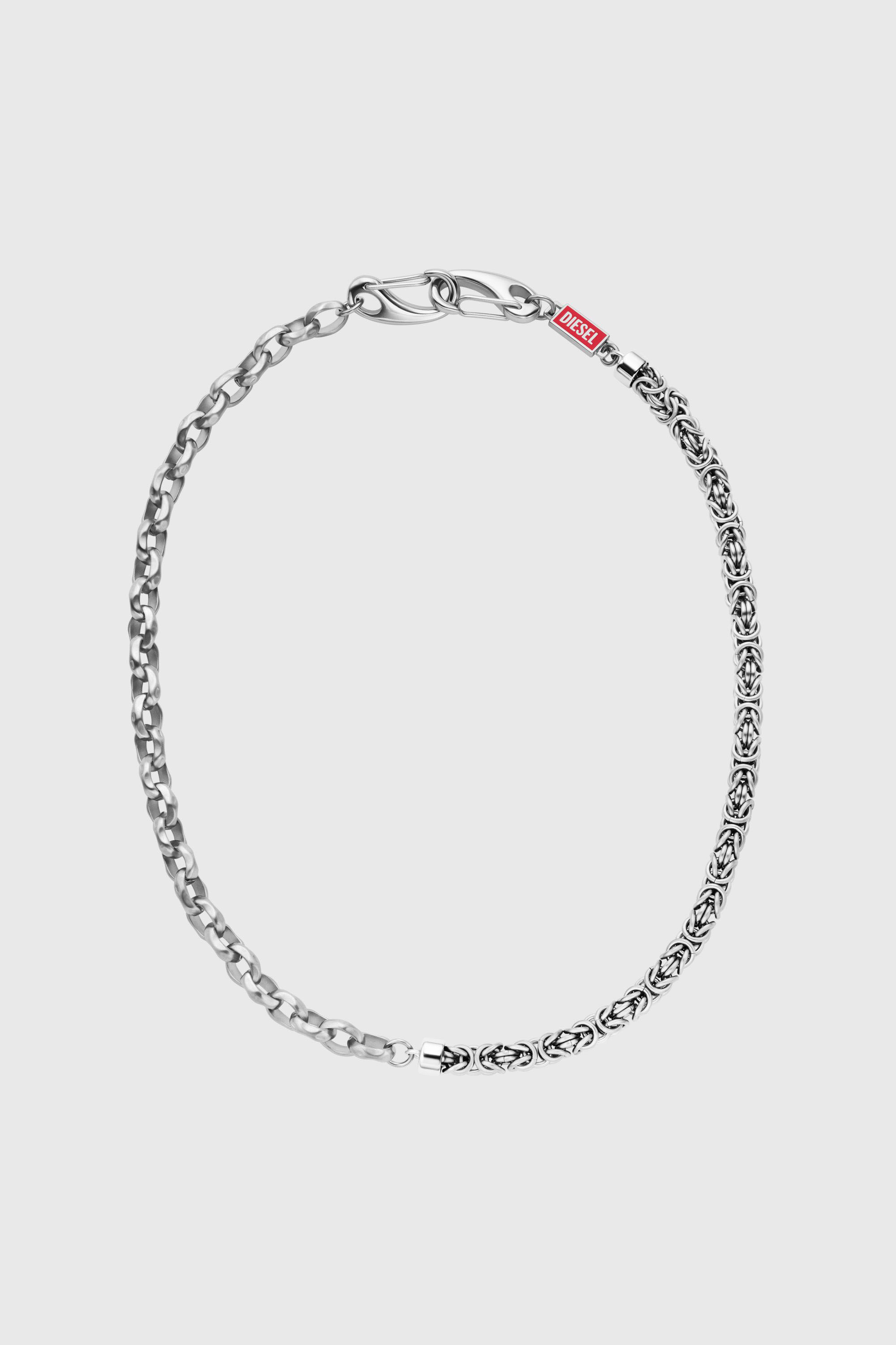 Diesel - DX1694040 JEWELLERY, Unisex Mehrreihige Halskette aus Edelstahl in Silber - 1