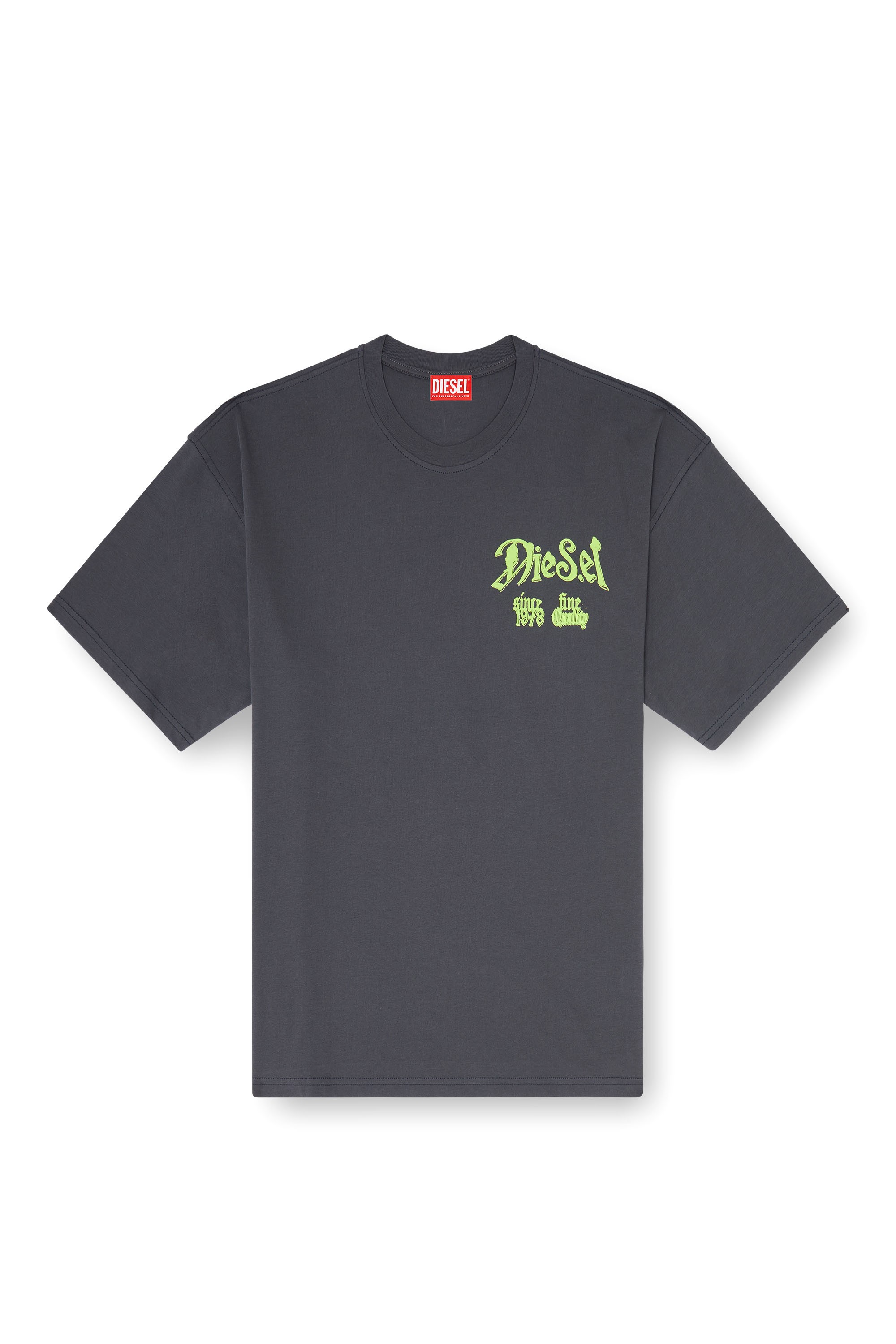 Diesel - T-BOXT-AA2, Herren Baumwoll-T-Shirt mit Flock-Print in null - 3