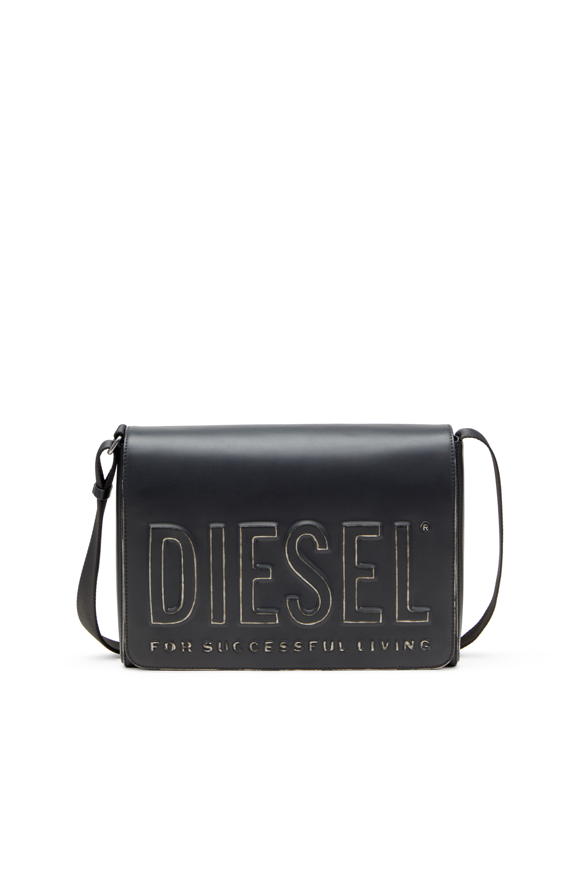 Diesel - DSL 3D MESSENGER S X, Herren Dsl 3D-Messenger-Tasche aus gebürstetem PU in Schwarz - 1