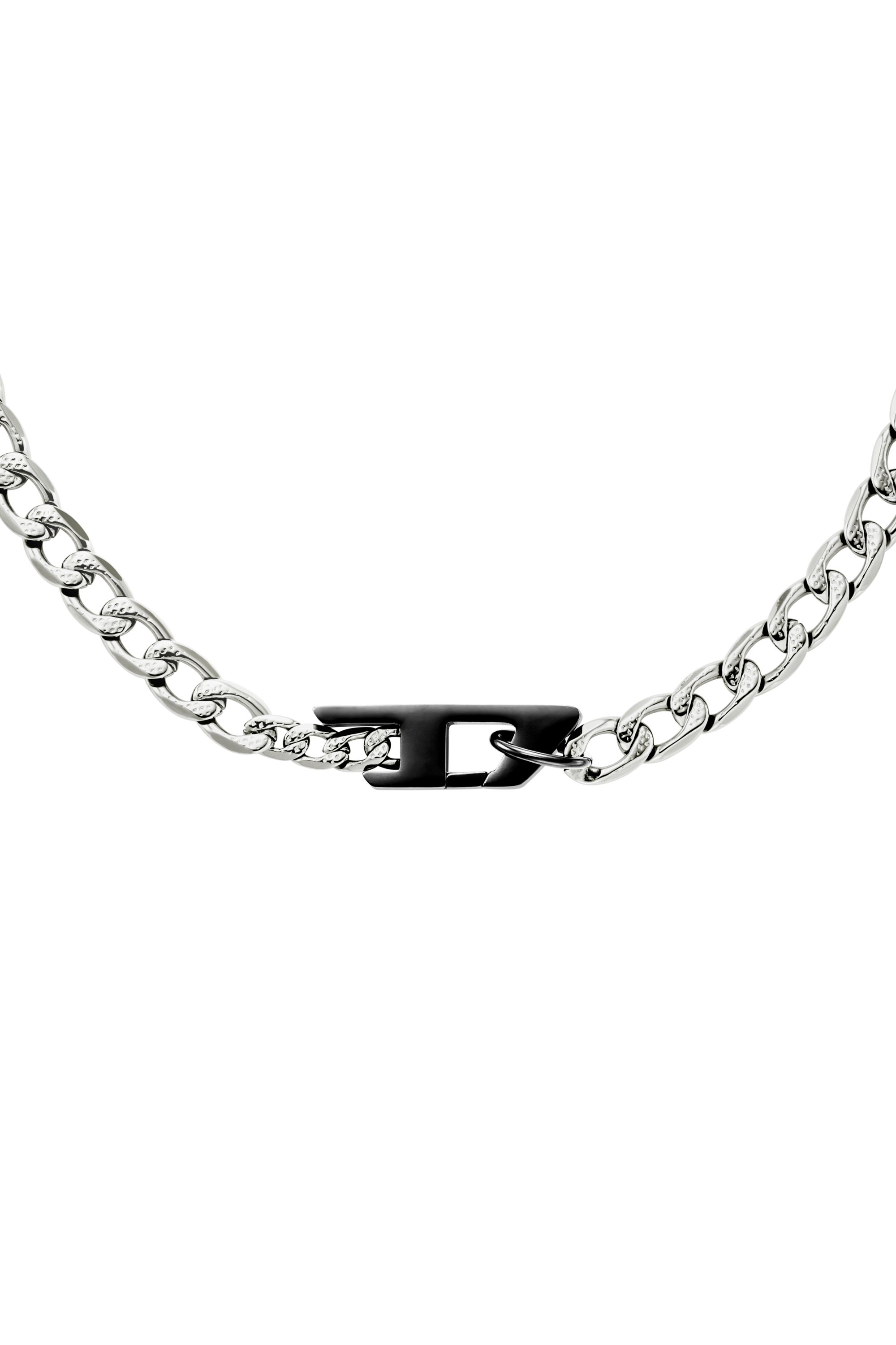Diesel - DX1636931 JEWELLERY, Unisex Halskette aus zweifarbigem Edelstahl in Silber/Schwarz - 2