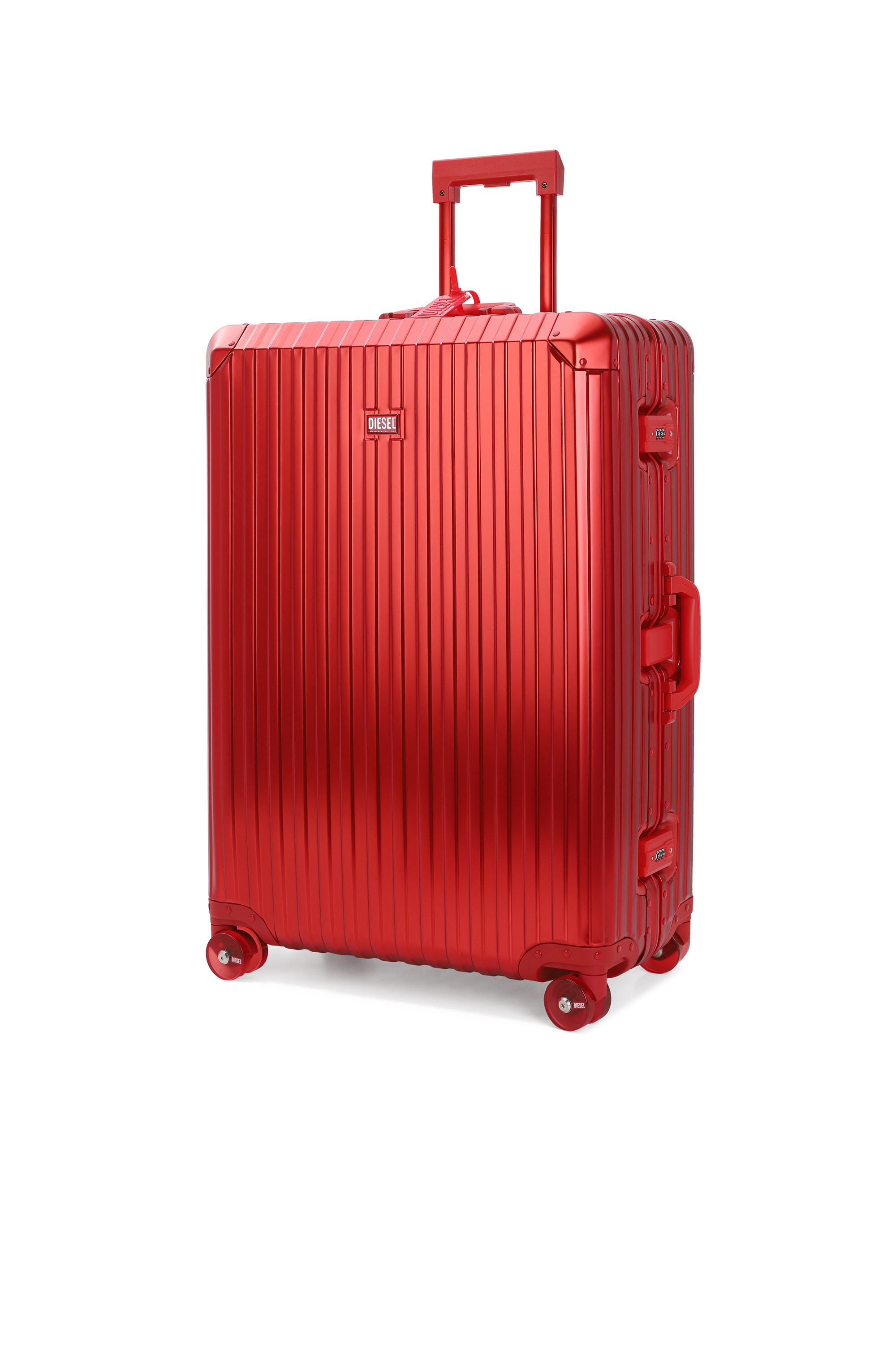 Diesel - DIESEL ALUMINUM TROLLEY- DSL002, Unisex Koffer aus Aluminium Gr&ouml;&szlig;e L in Rot - 5