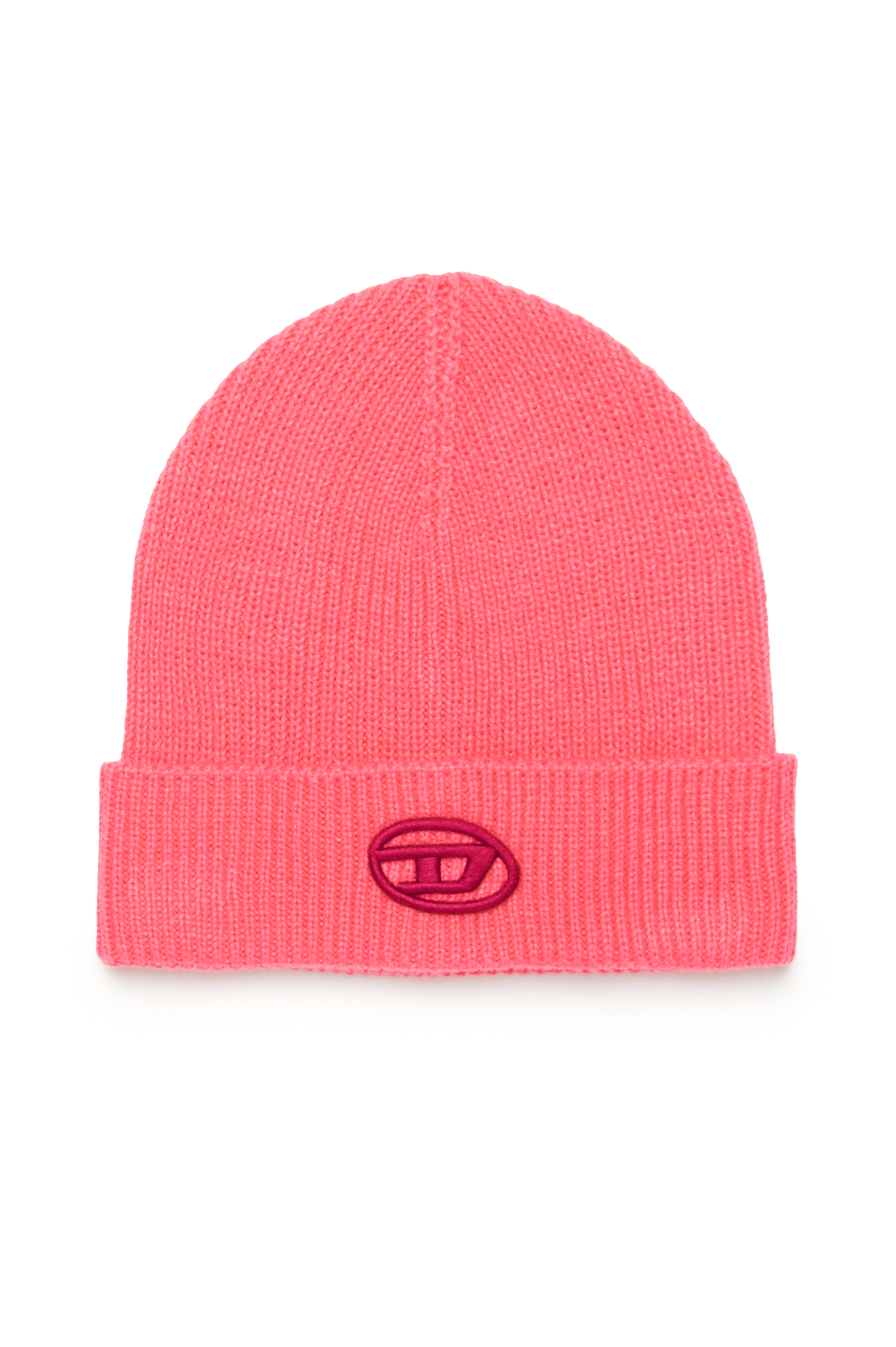 Diesel - FCODERFULLYTX, Unisex Beanie mit Logo-Stickerei in Rosa - 1