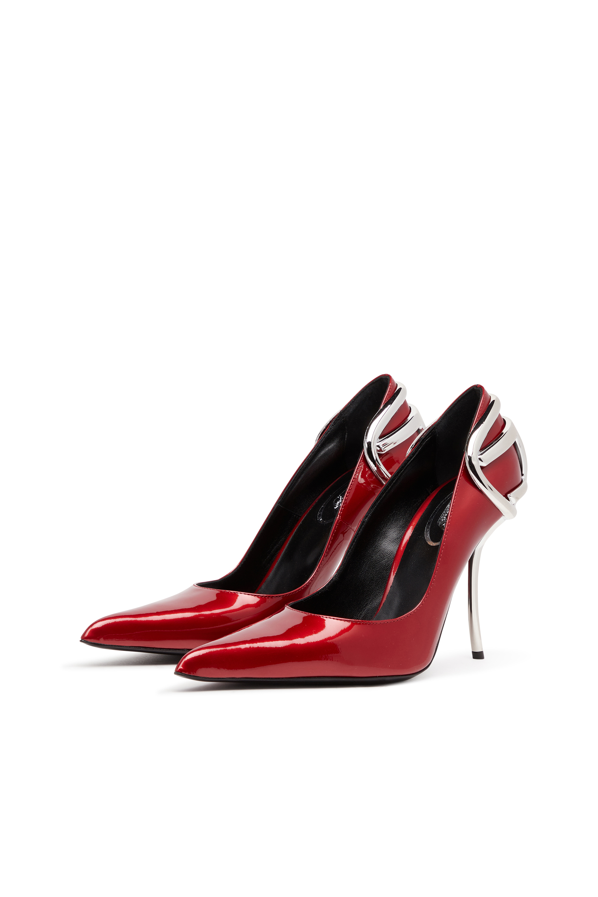 Diesel - D-TEN&HALF P, Damen D-Ten&Half-Pumps aus Lackleder mit Oval D-Absatz in Rot - 8