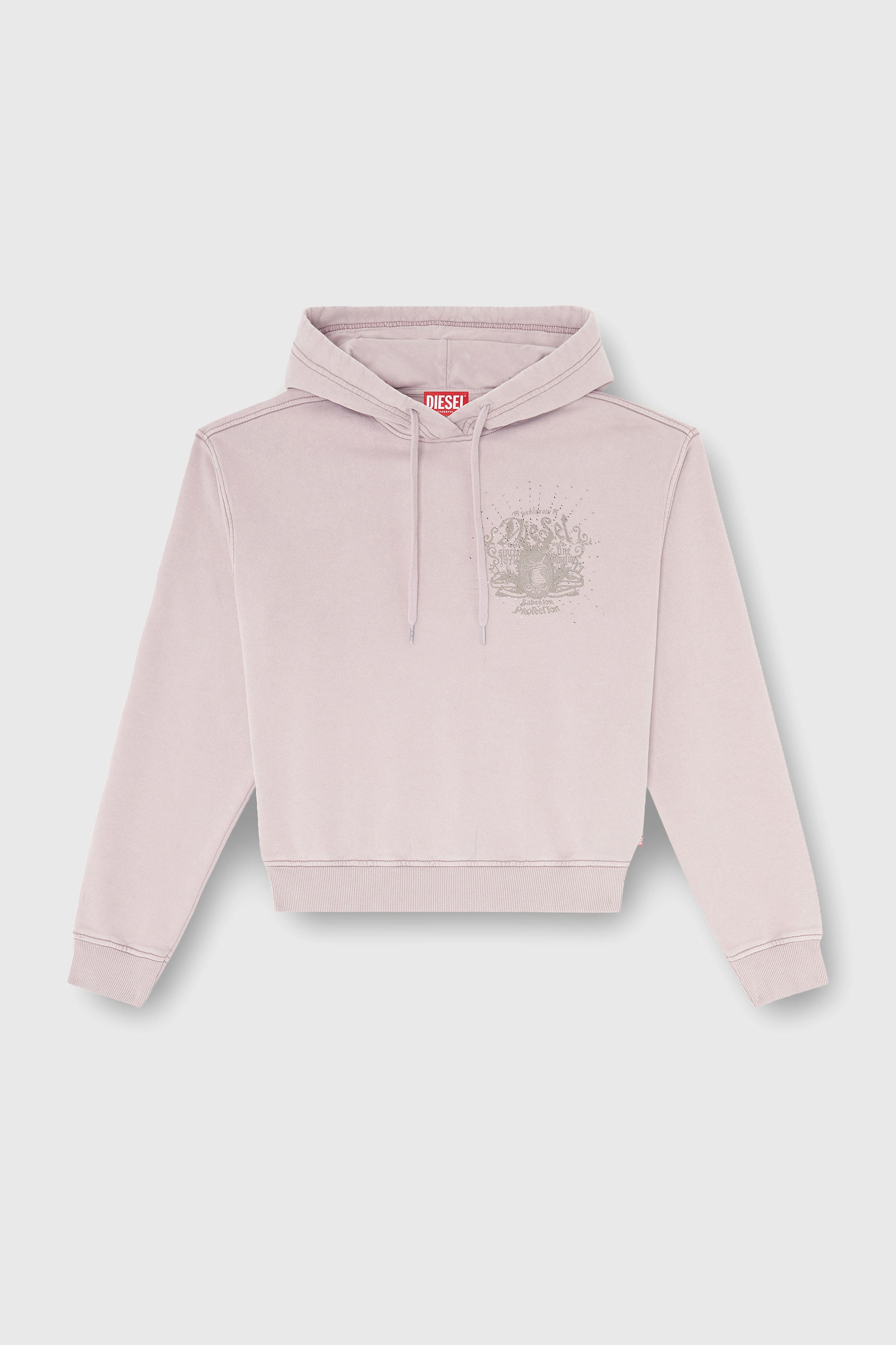 Diesel - F-PHOENY, Damen Hoodie mit Prints und Strasssteinen in Lila - 2