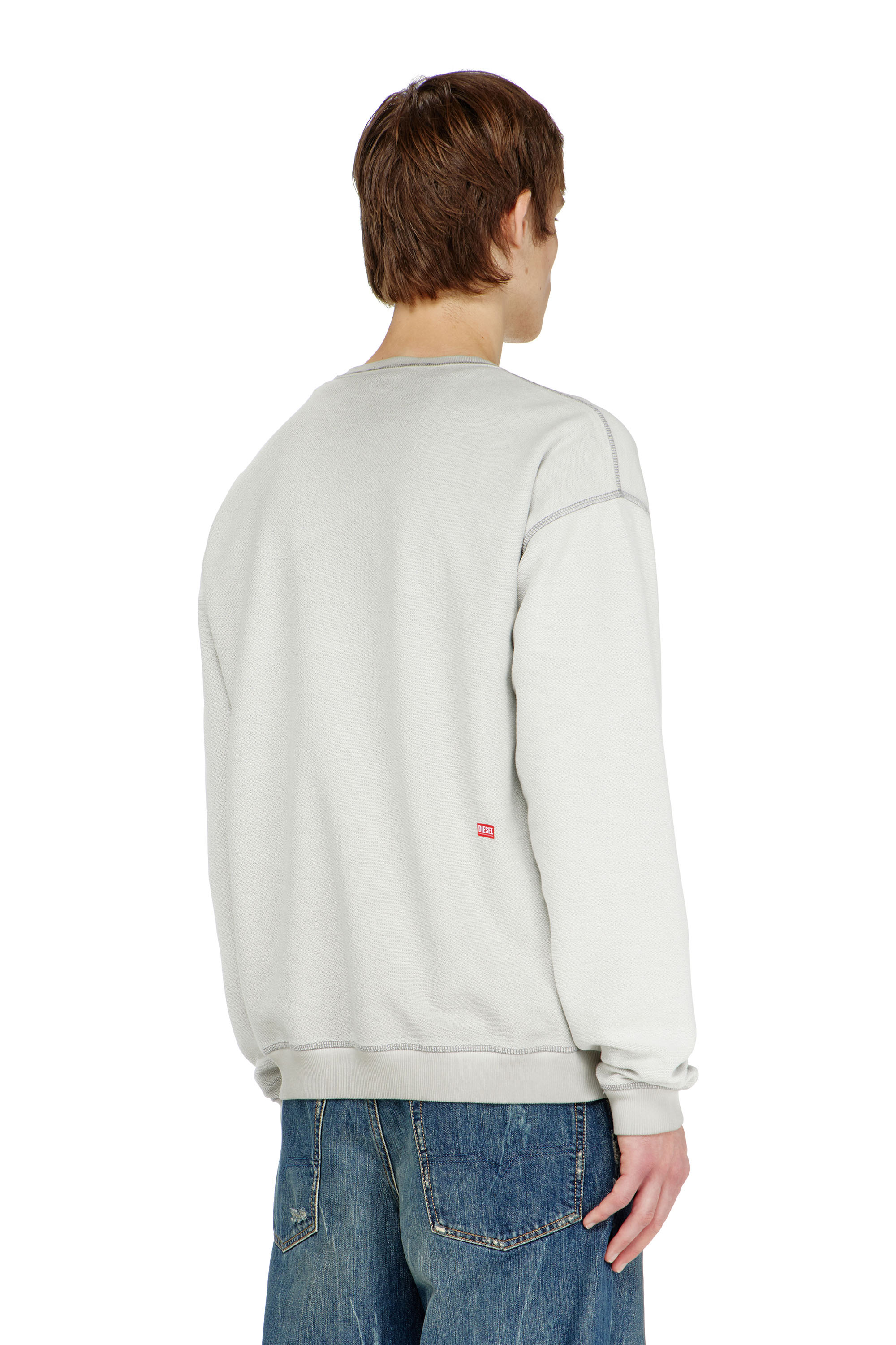 Diesel - S-ARON-RAW, Herren Sweatshirt mit d&eacute;vor&eacute;-Print in null - 4