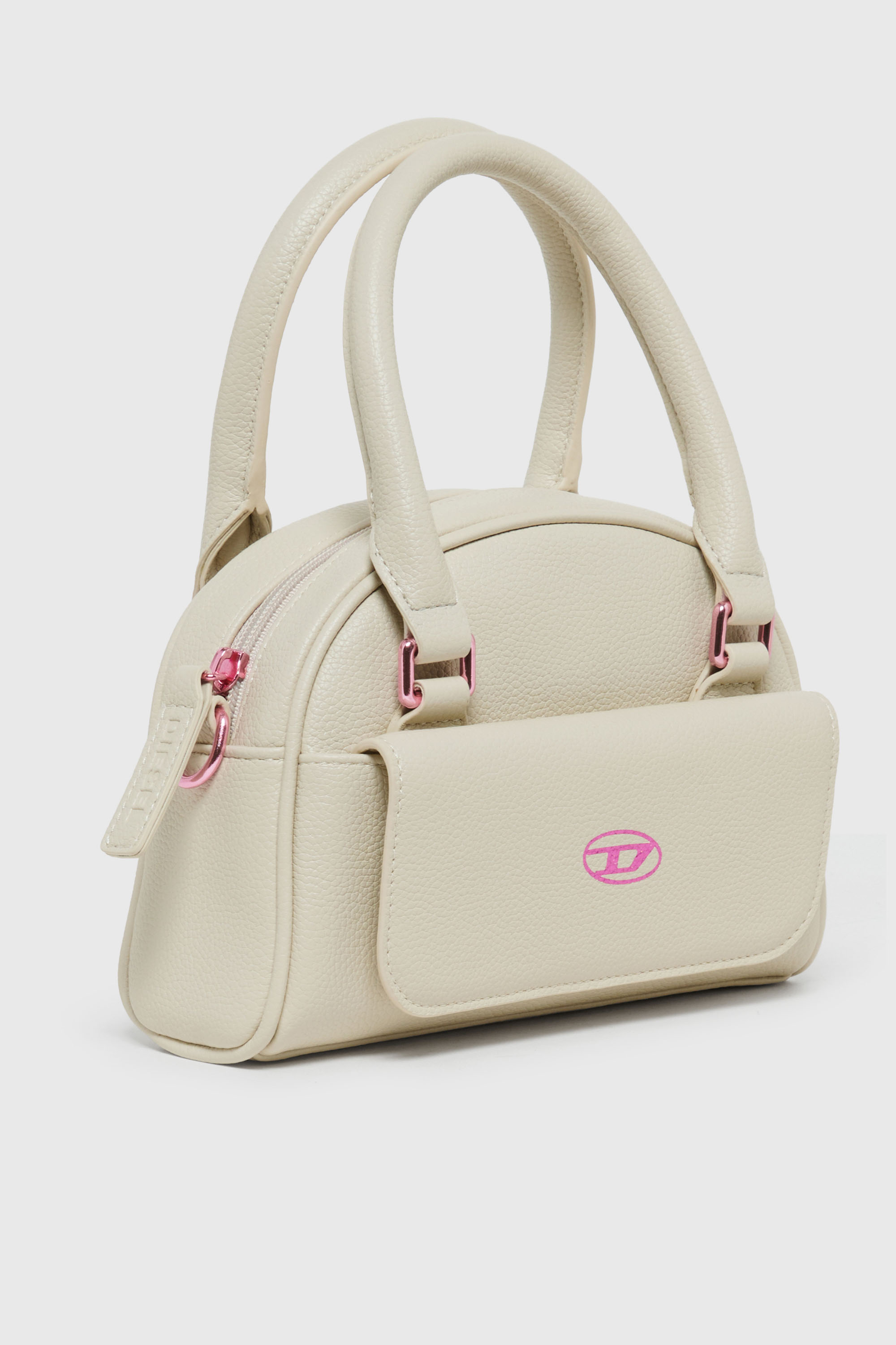 Diesel - WREDY, Damen WREDY - Tasche aus genarbtem beschichtetem Gewebe in Wei&szlig; - 3