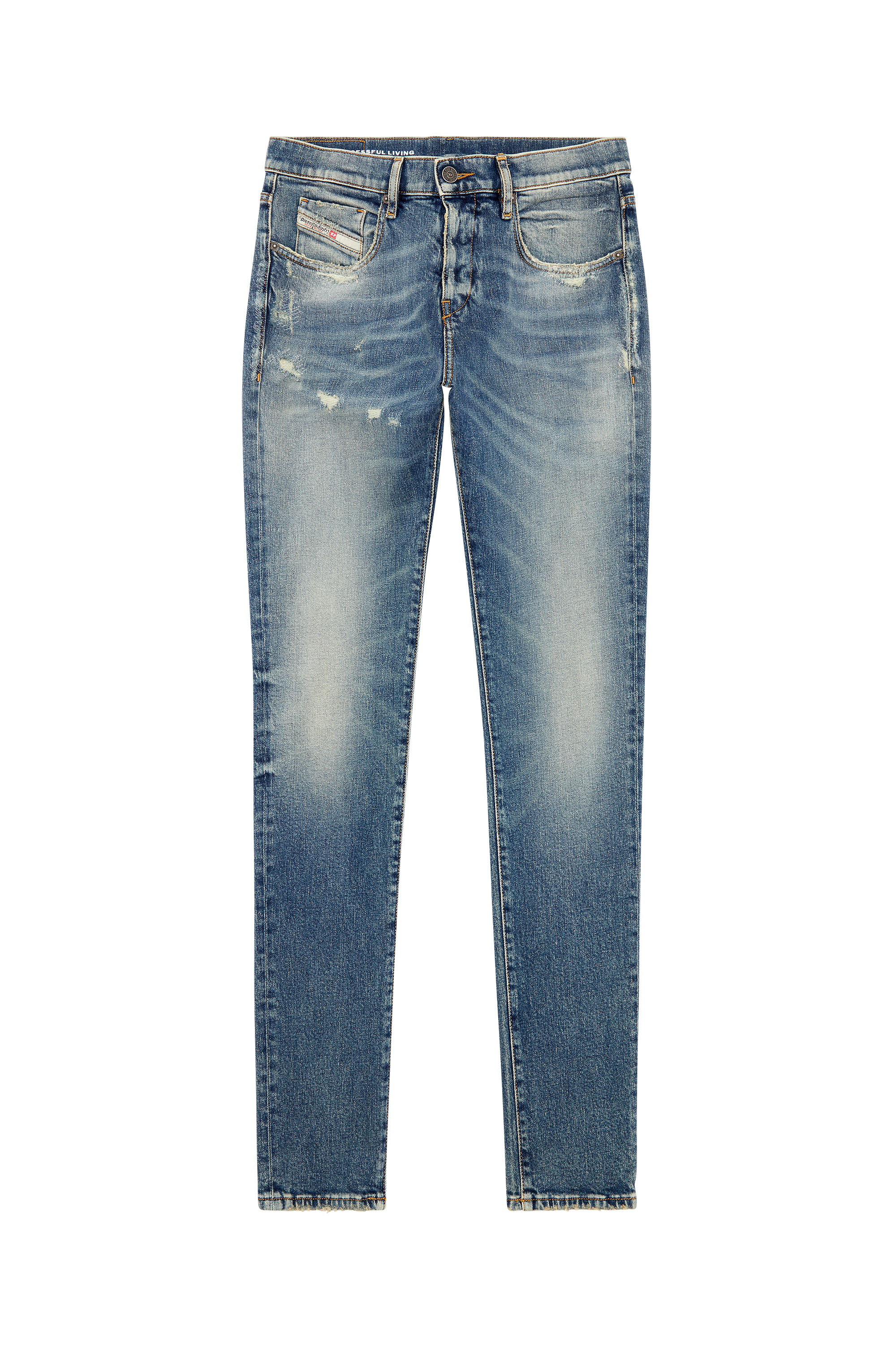 Diesel - Slim Jeans 2019 D-Strukt E07L1, Mittelblau - Image 5