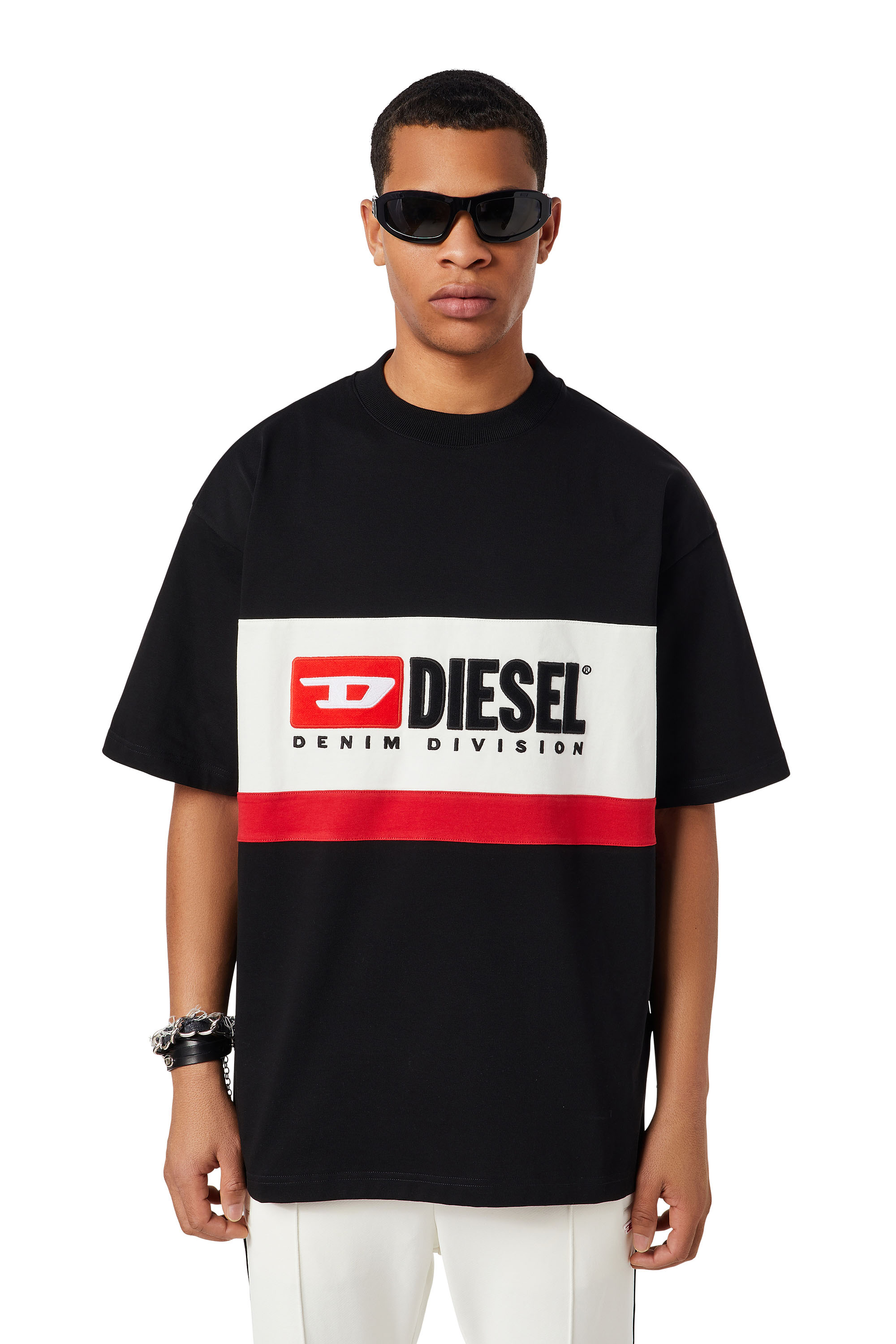 Diesel - T-STREAP-DIVISION, Schwarz - Image 1