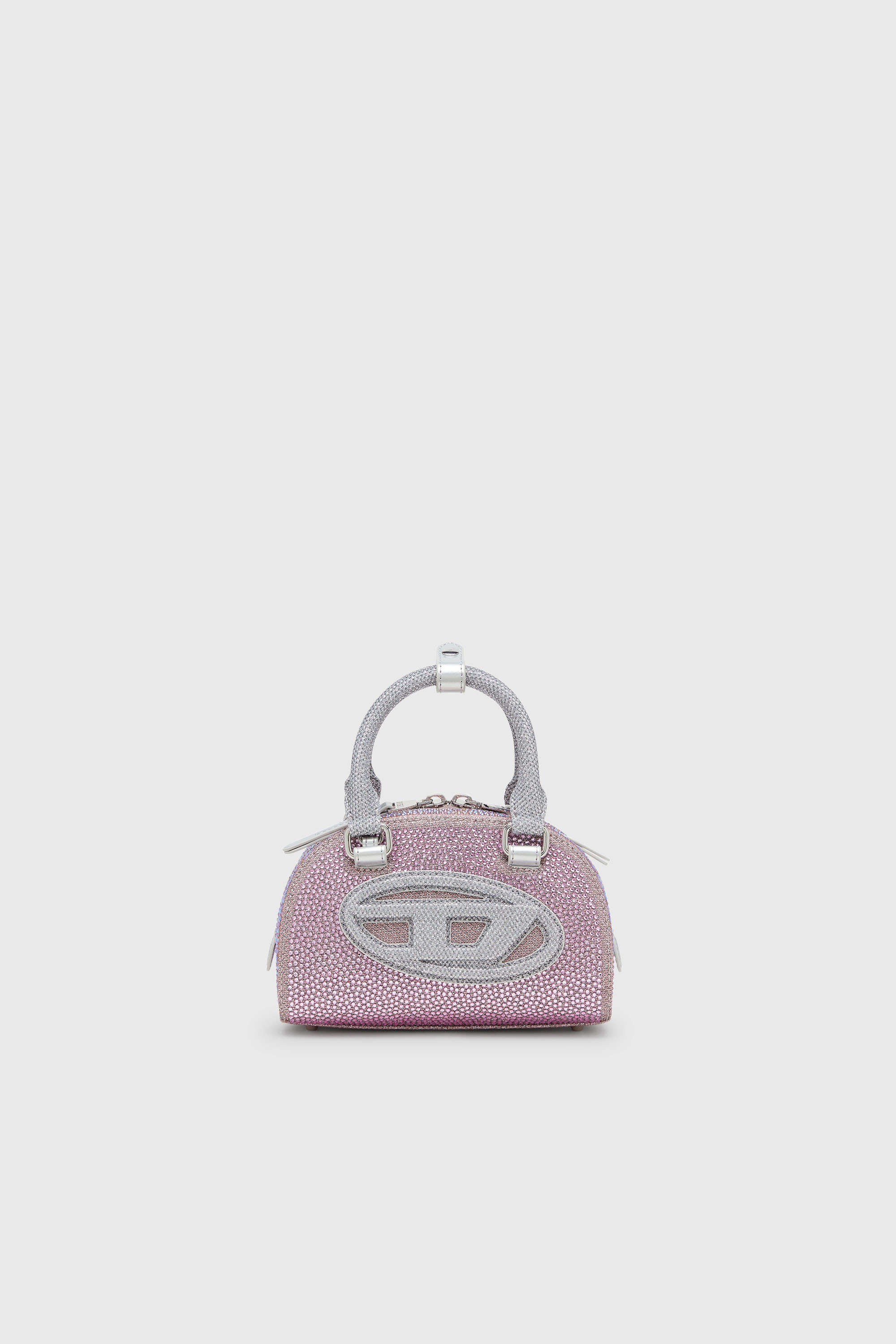 Diesel - 1DR DOME CROSSBODY, Damen 1DR Dome - Kleine-Crossbody-Bag aus Crystal Lurex in Rosa - 1