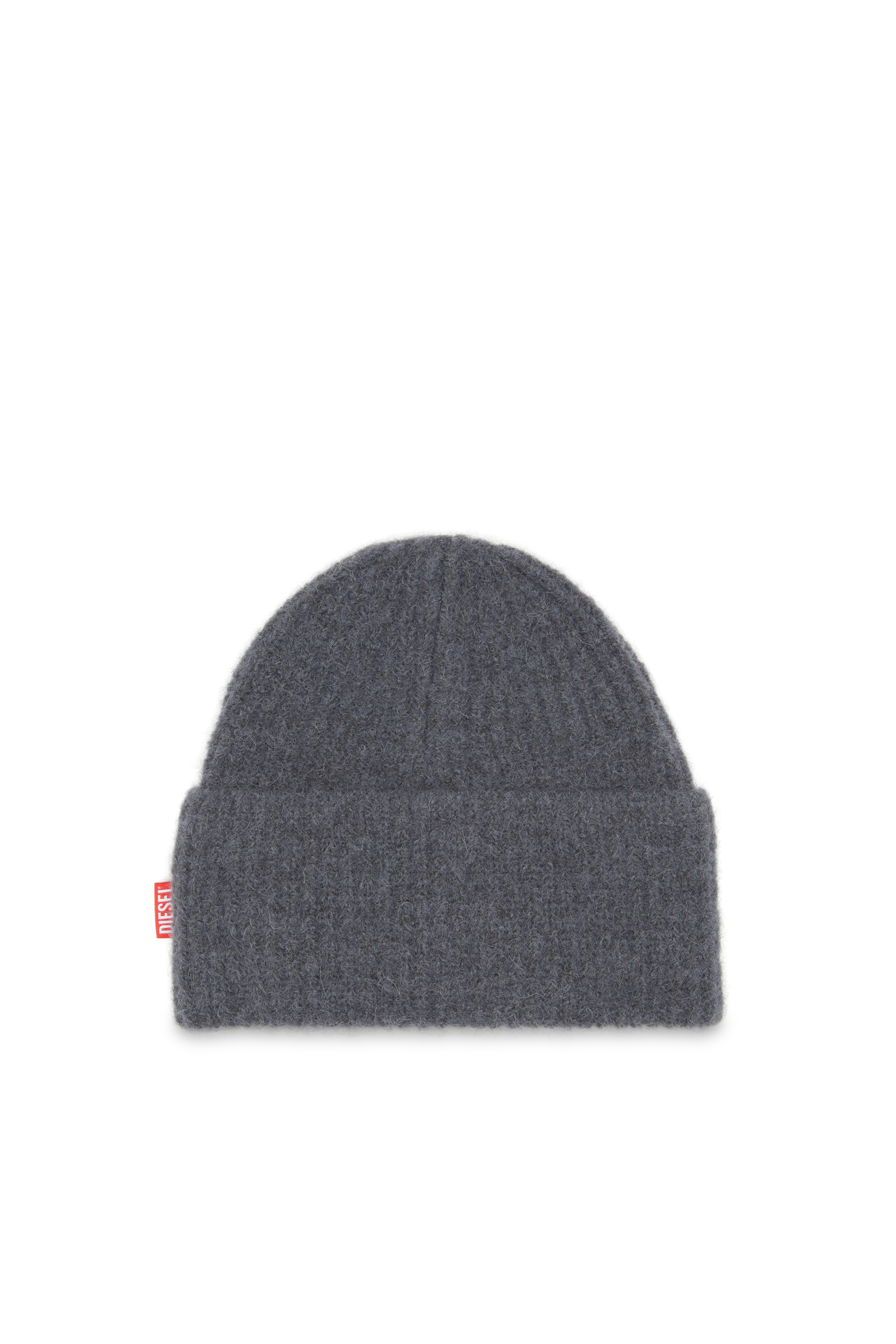Diesel - K-LOLLO-HAT, Unisex Rippenstrick-Alpakamütze in Grau - 2