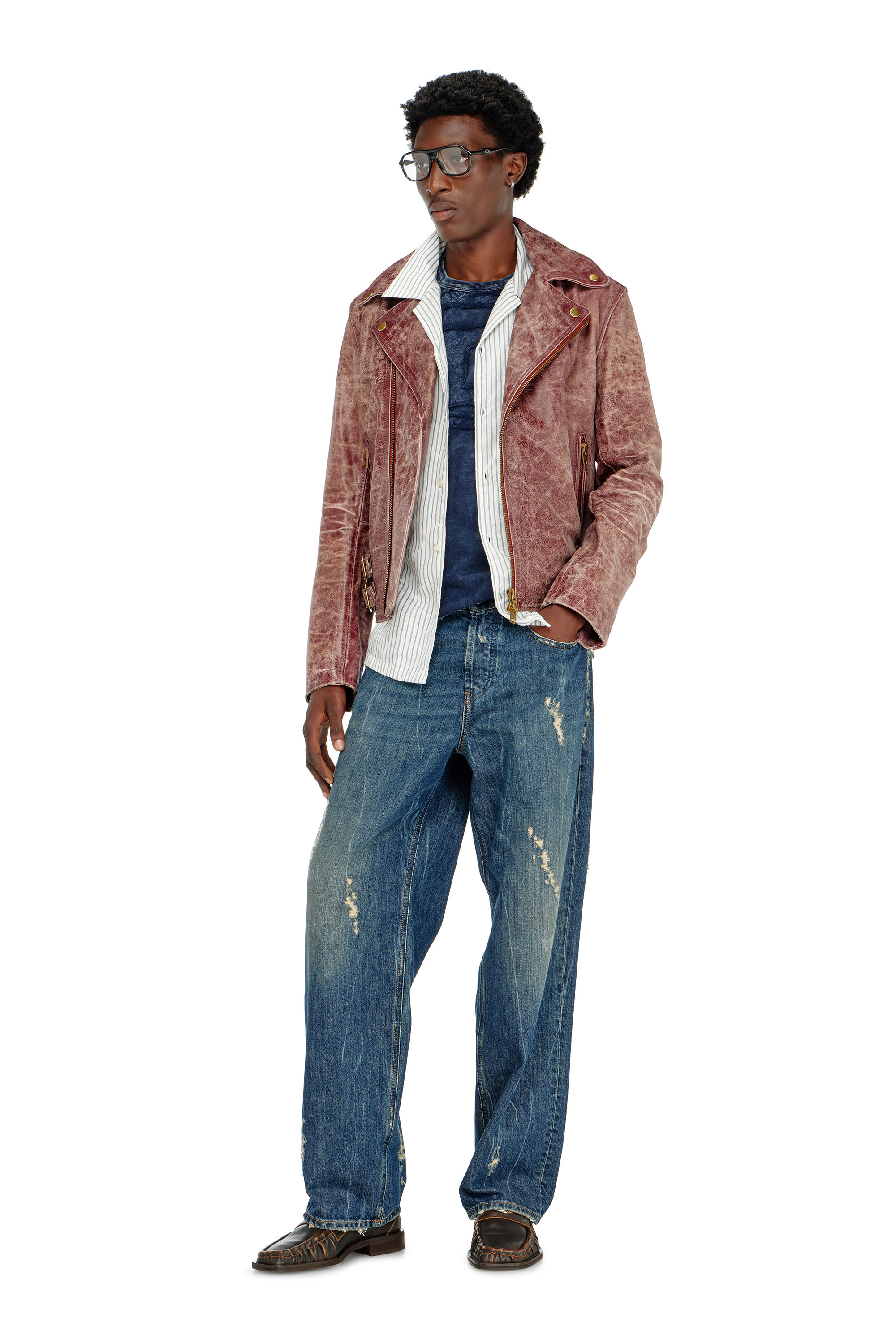 Diesel - T-BOXT-DEN, Herren Lockeres Baumwoll-T-Shirt mit Oval-D-Applikation in Mittelblau - 2