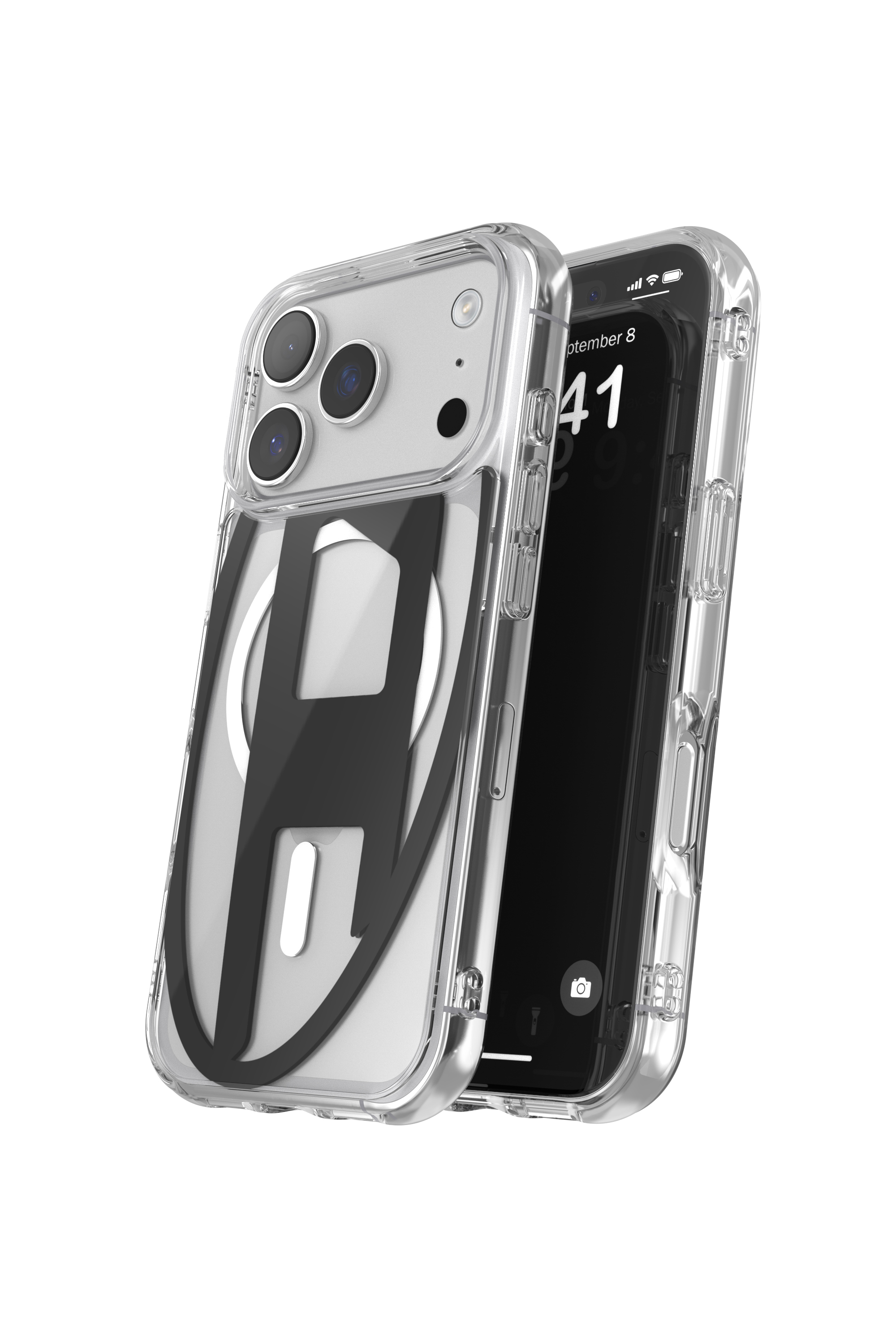 Diesel - 60417 AOP CASE, Unisex Oval D Metallgehäuse mit Magsafe für iPhone 17 Pro in Schwarz - 3