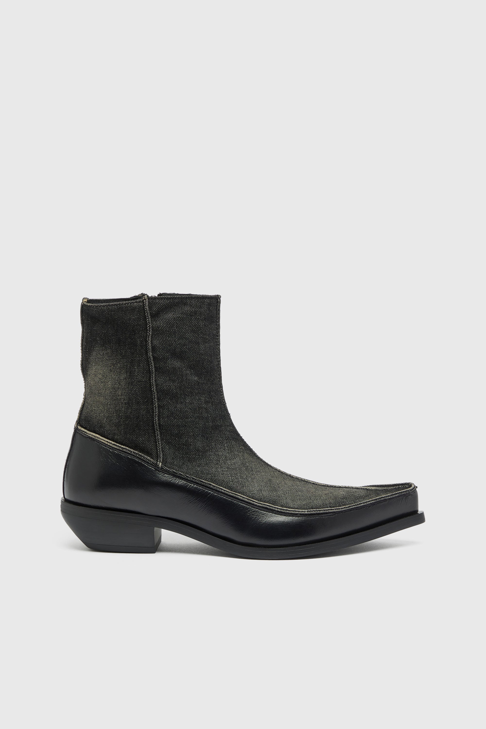 Diesel - D-FRIDO-30-TR, Herren D-Frido-Westliche Stiefeletten aus Leder und Denim in null - 1
