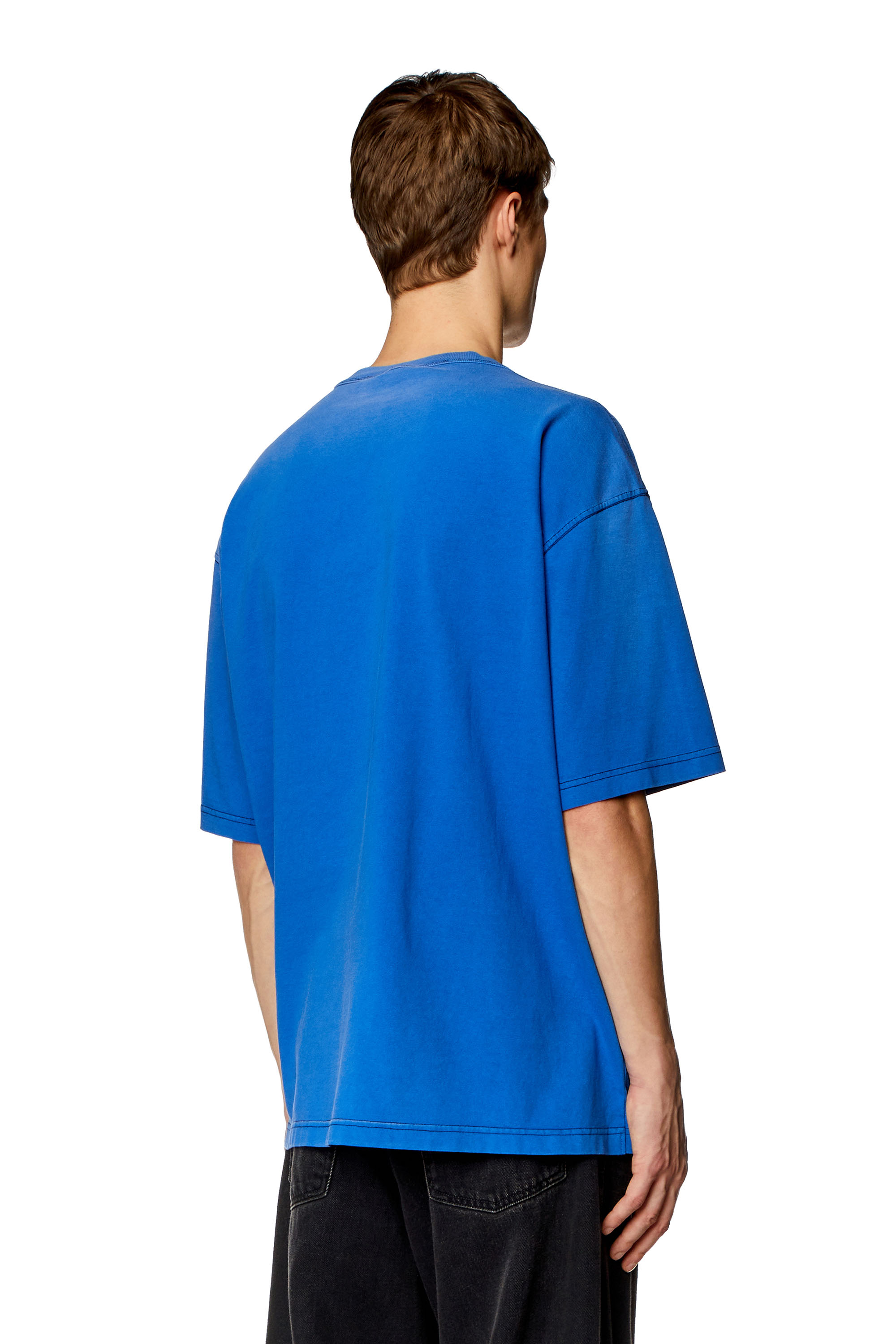 Diesel - T-WASH-N, Herren Übergroßes T-Shirt mit Diesel Lies-Logo in Blau - Image 4
