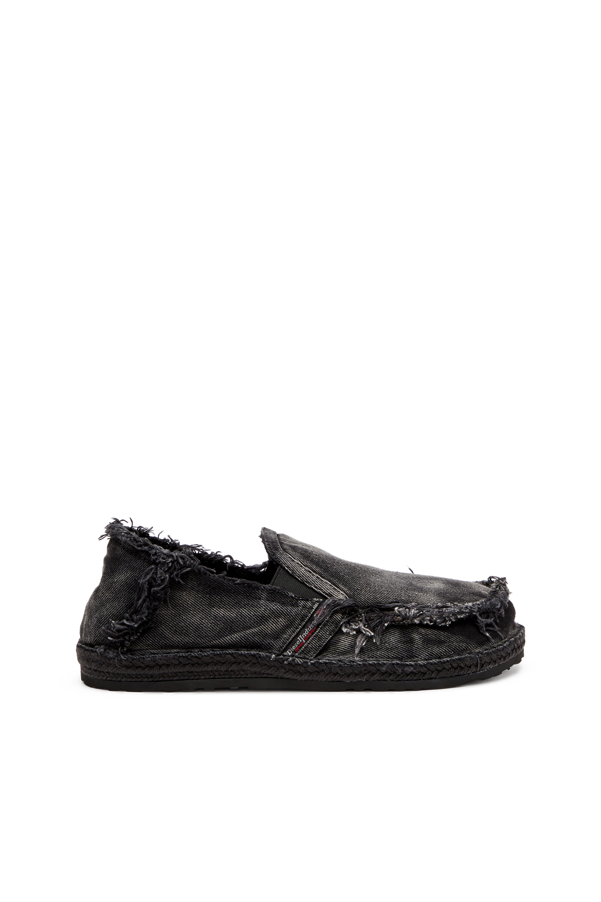 Diesel - D-LUKAS ESP, Herren D-Lukas-Loafer-Espadrilles aus vielgetragenem Denim in Schwarz - 1