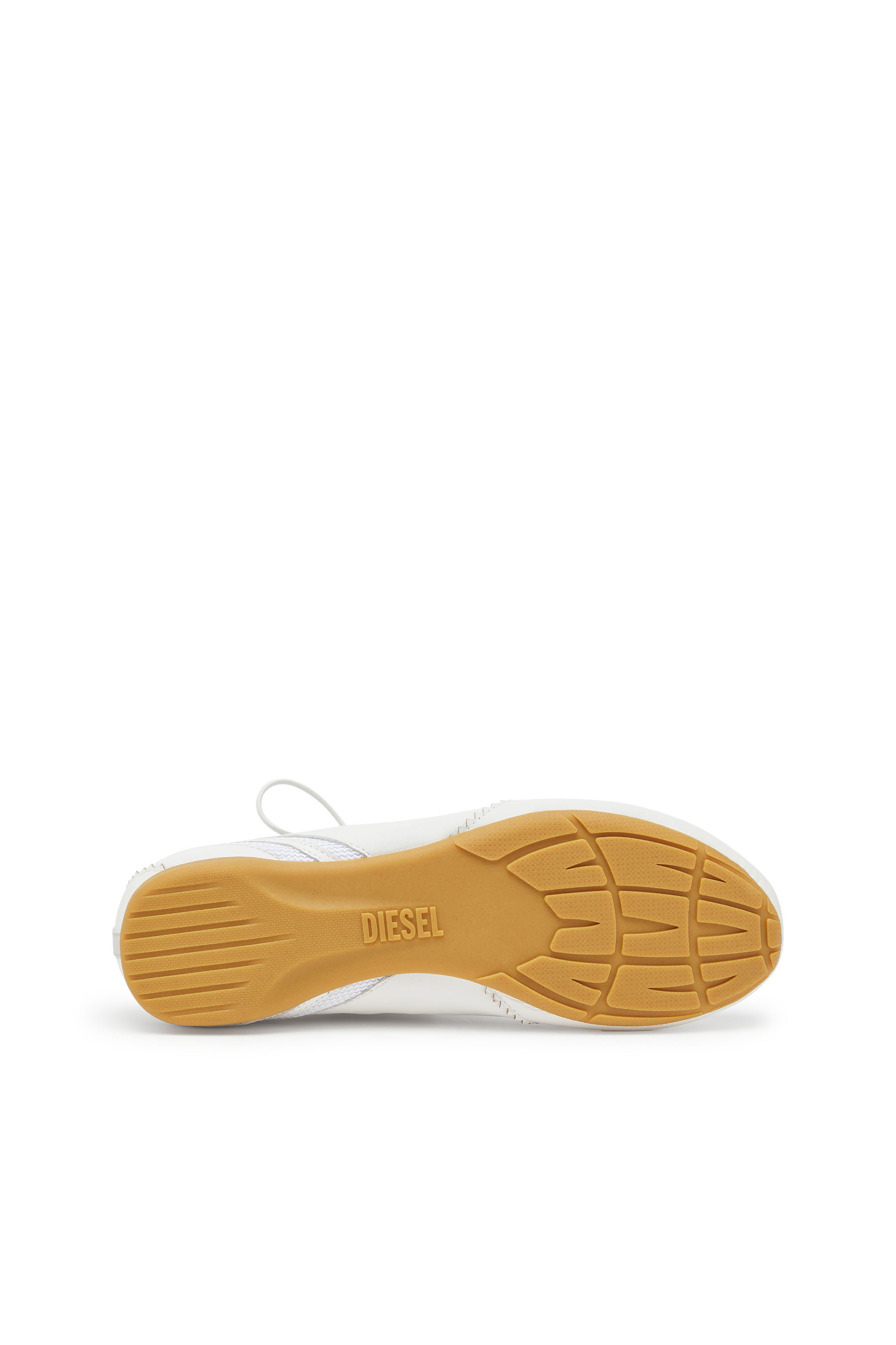 Diesel - D-MILE BALLERINA LACE UP W, Damen D-Mile-Ballerinaschnürschuhe aus Leder und Mesh in Weiß - 5