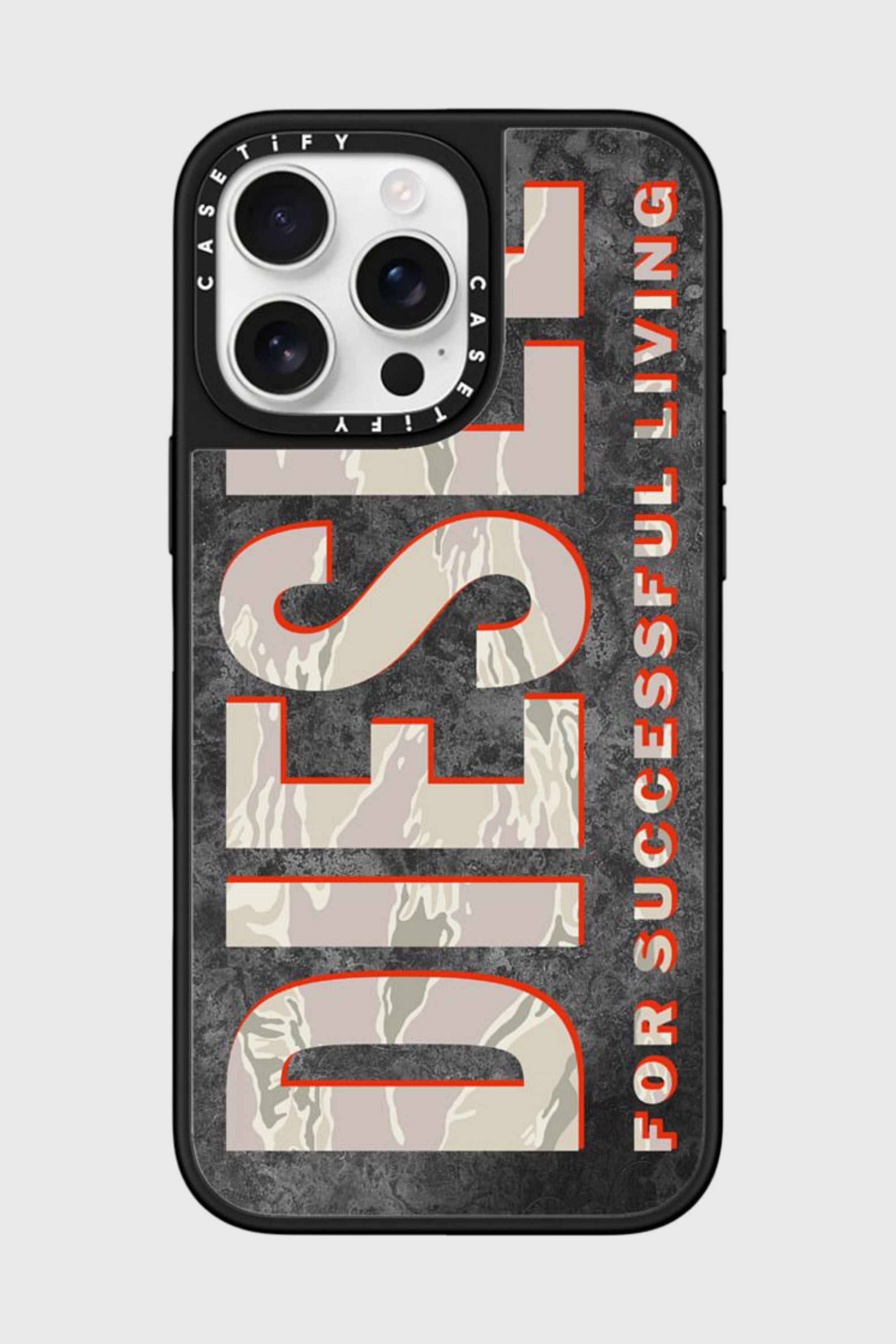 Diesel - 60331 CASETIFY MOULDED CASE, Unisex MagSafe Tarn-H&uuml;lle iPhone 16 Pro Max in Braun/Weiss - 1