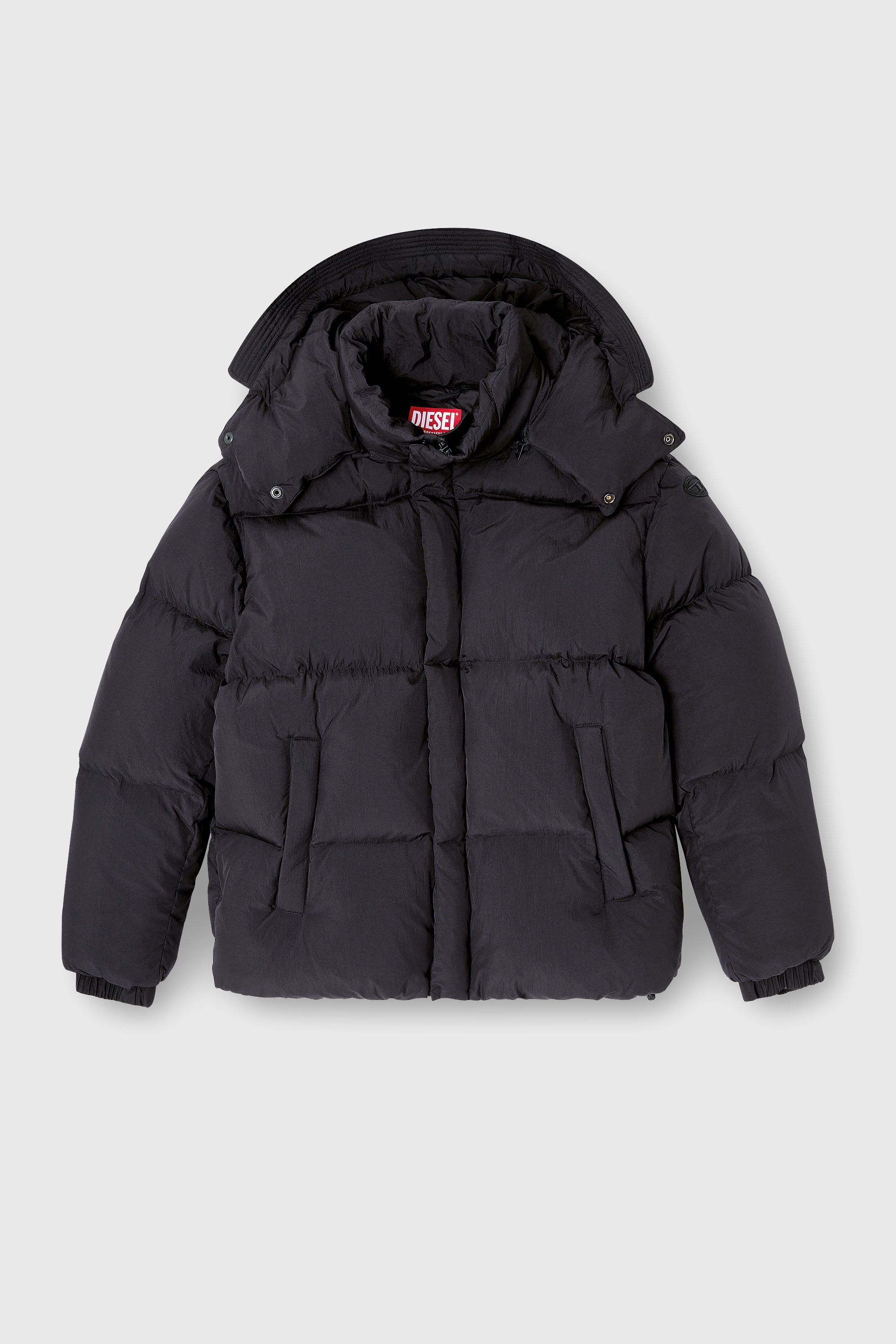 Diesel - W-ROLFYS-WRD, Herren Gesteppte Daunenjacke aus ViralOff&reg; Taslan in Dunkelgrau - 2