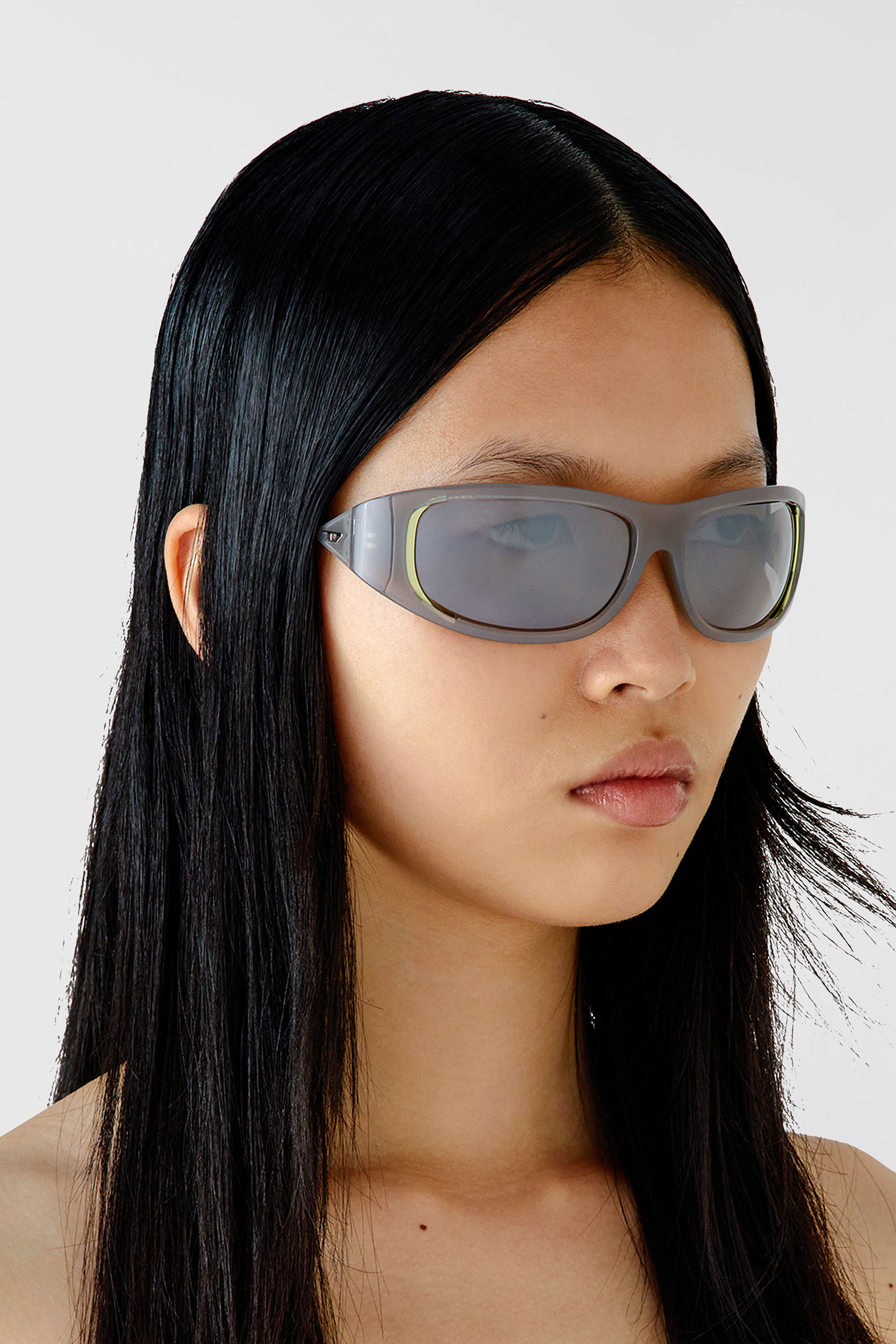 Diesel - 0DL3001 SIZE 61, Unisex Wraparound-Stil Brille in Grau - 6