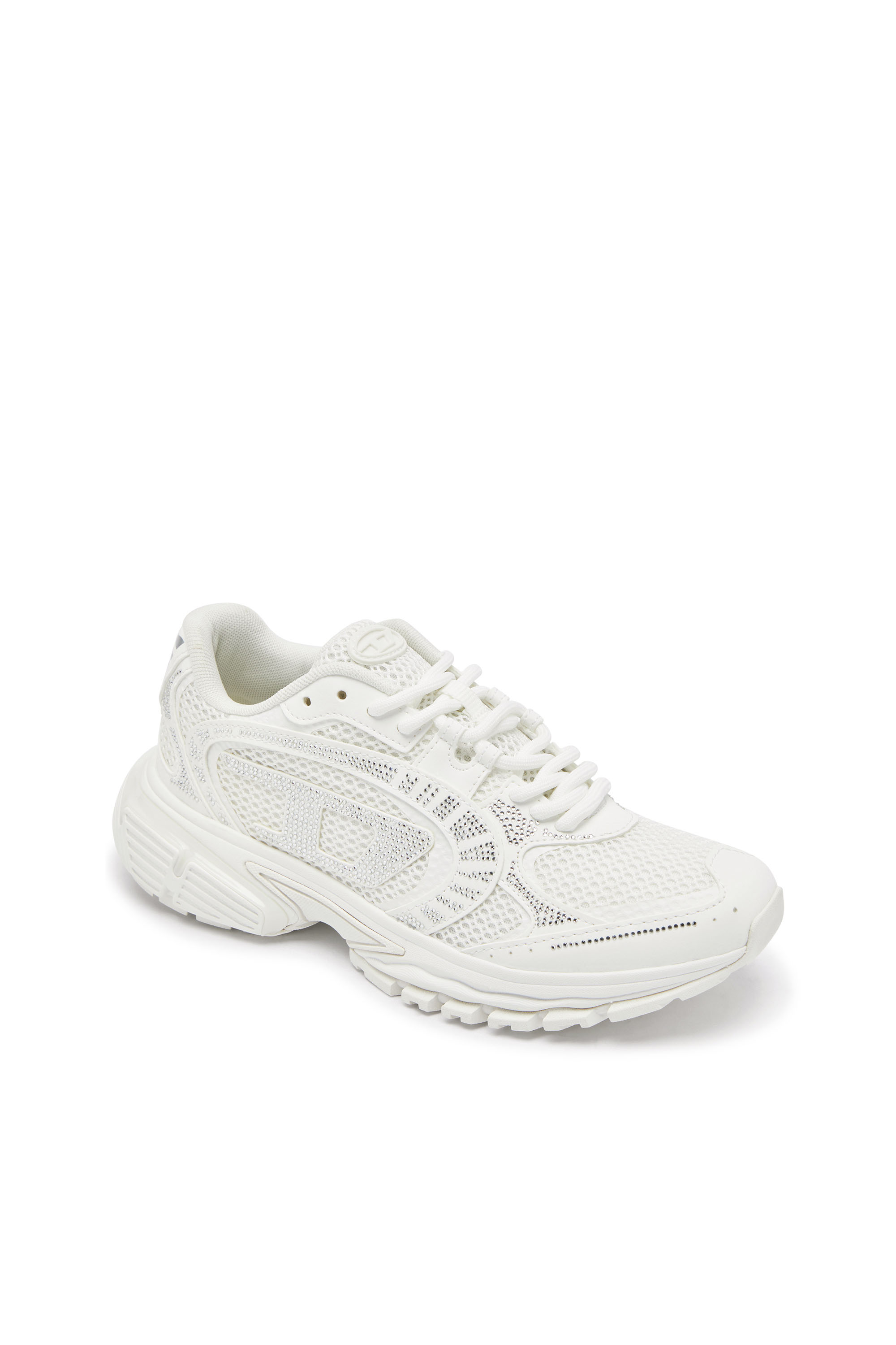 Diesel - S-PRO-V-DENSE LOW W, Damen S-Pro-V-Dense - Mesh-Sneaker mit Kristallen in Wei&szlig; - 6