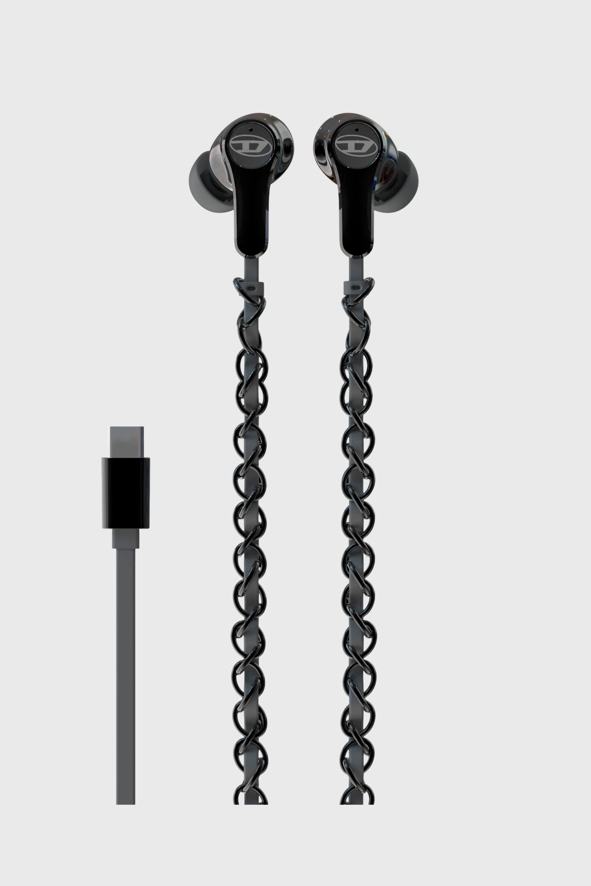 Diesel - 60686 WIRED EARBUDS WIRED EARBUDS, Unisex Wired Earbuds und charms in Schwarz - 2