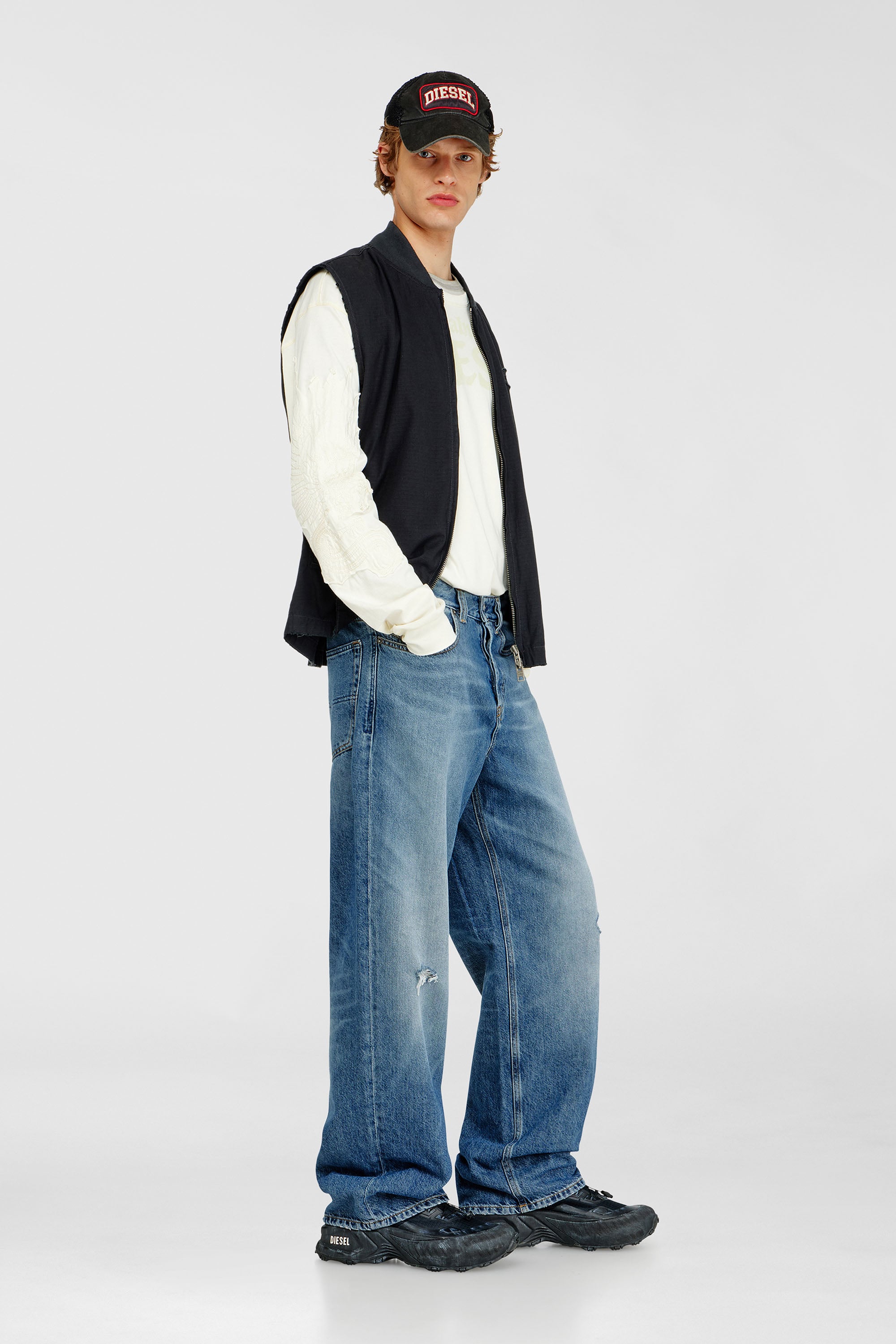 Diesel - Herren Relaxed Jeans 2001 D-Macro 09P61, Mittelblau - 1